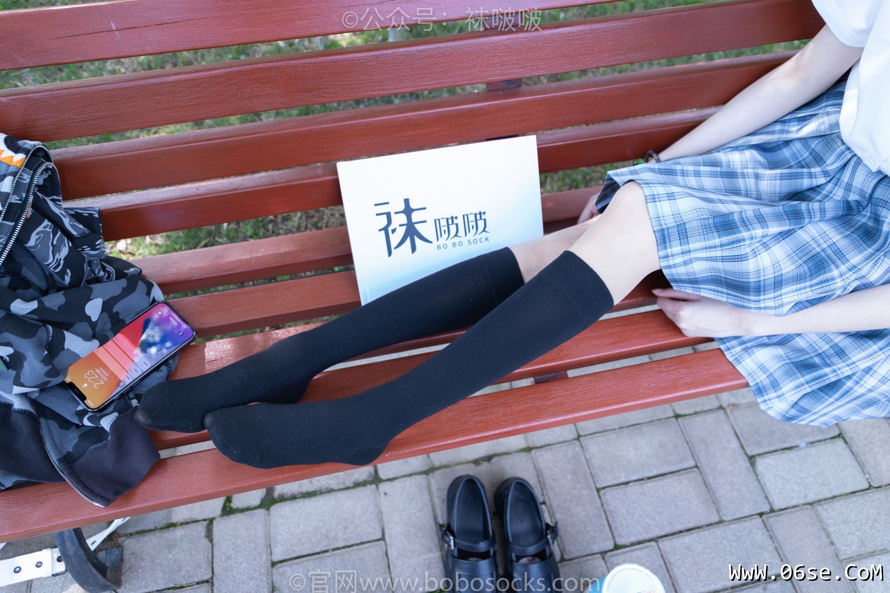 图片[85]-BoBoSocks袜啵啵 No.007 稚予-JK制服、皮鞋、黑色中筒棉袜、肉丝[143P]-六色网