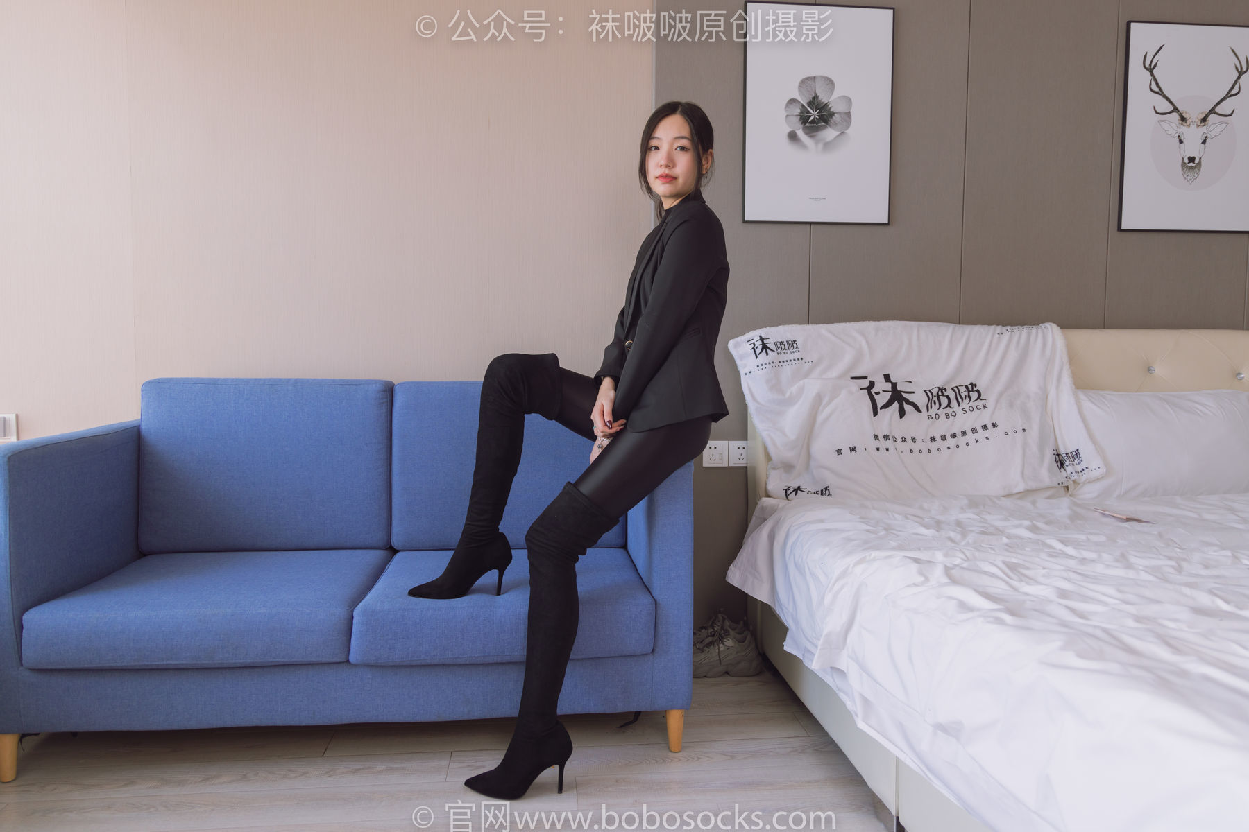 图片[73]-BoBoSocks袜啵啵 No.188 小甜豆-连体泳衣、高跟长靴、短肉丝、裸足[147P]-六色网