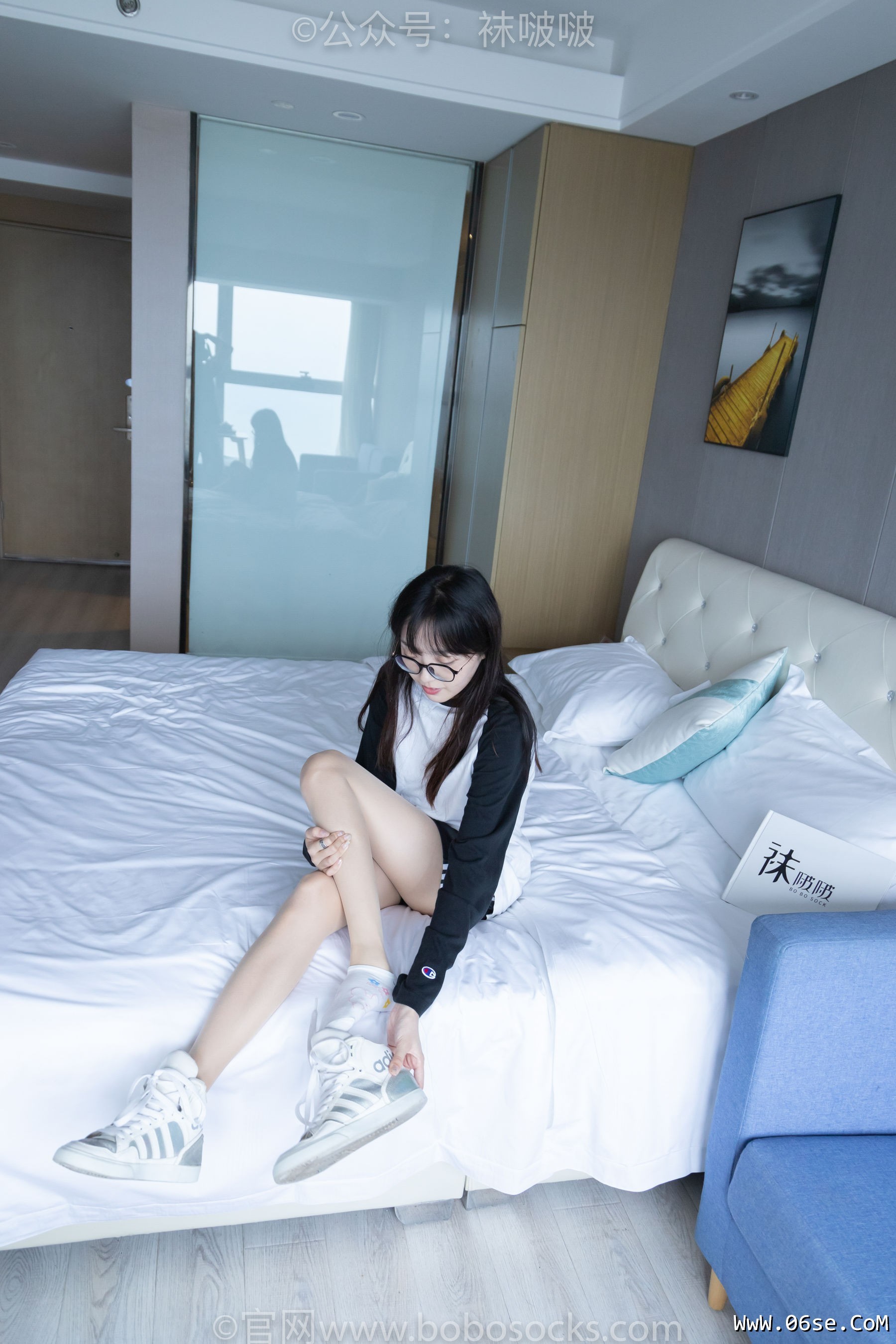 图片[46]-BoBoSocks袜啵啵 No.015 稚予-阿迪板鞋、白色短棉袜、肉丝[148P]-六色网