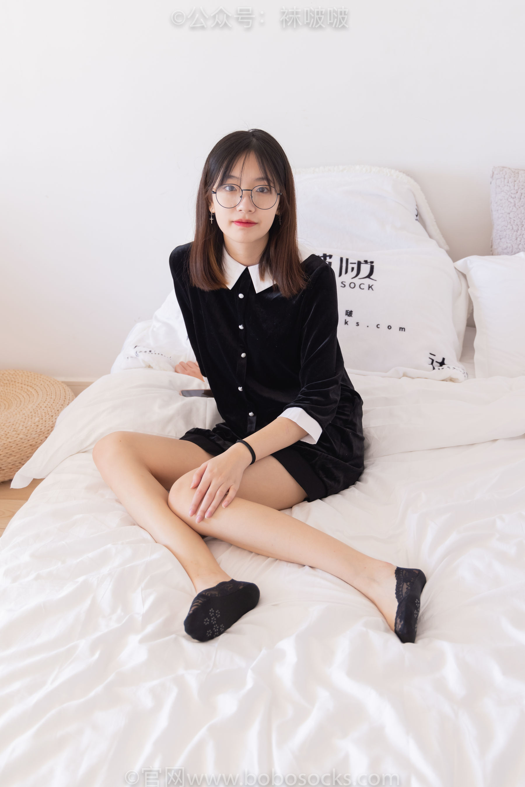 图片[136]-BoBoSocks袜啵啵 No.053 小甜豆-皮鞋、厚黑丝、黑色蕾丝船袜[140P]-六色网