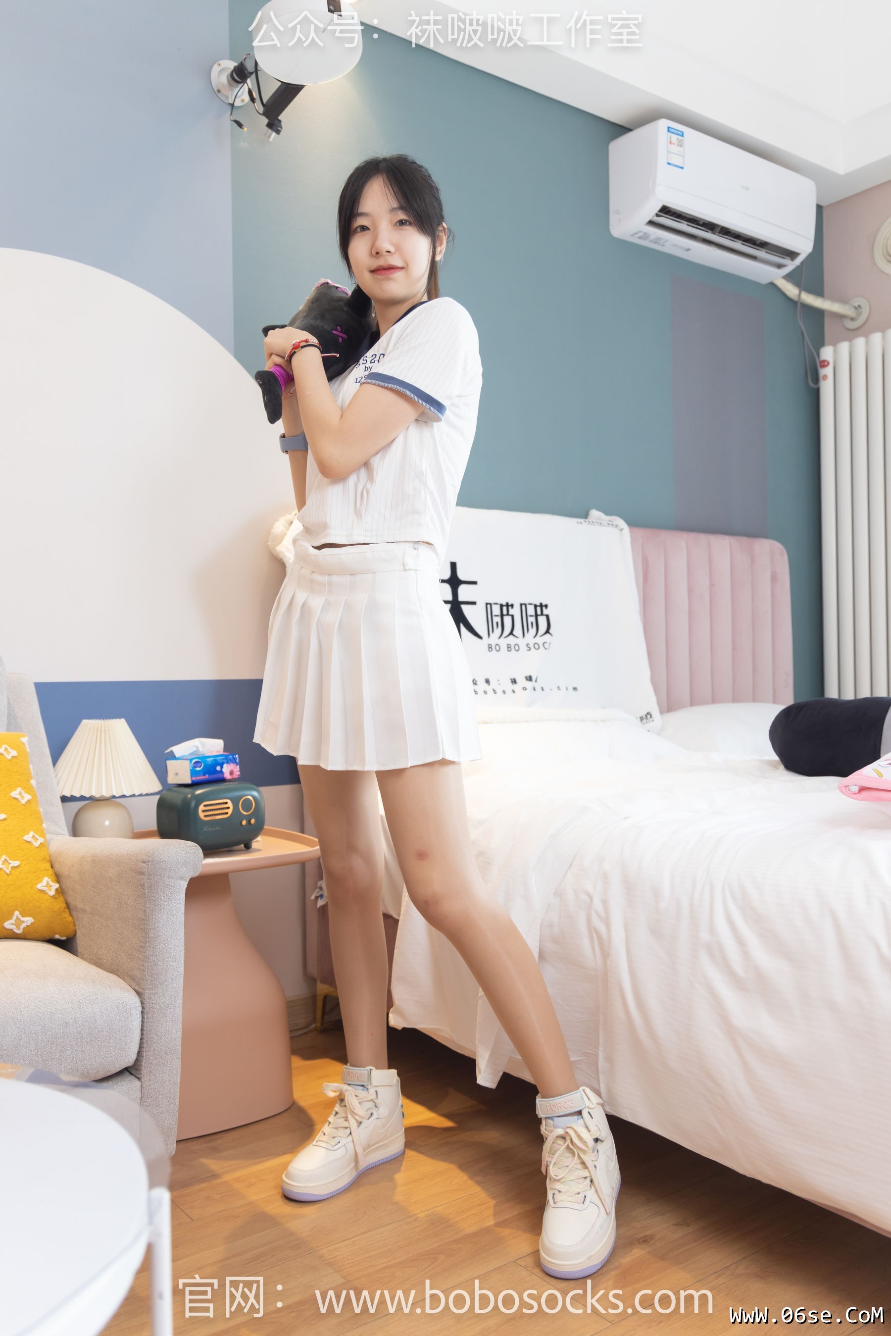 图片[51]-BoBoSocks袜啵啵 No.096 小甜豆-板鞋、白棉袜、油亮肉丝[145P]-六色网