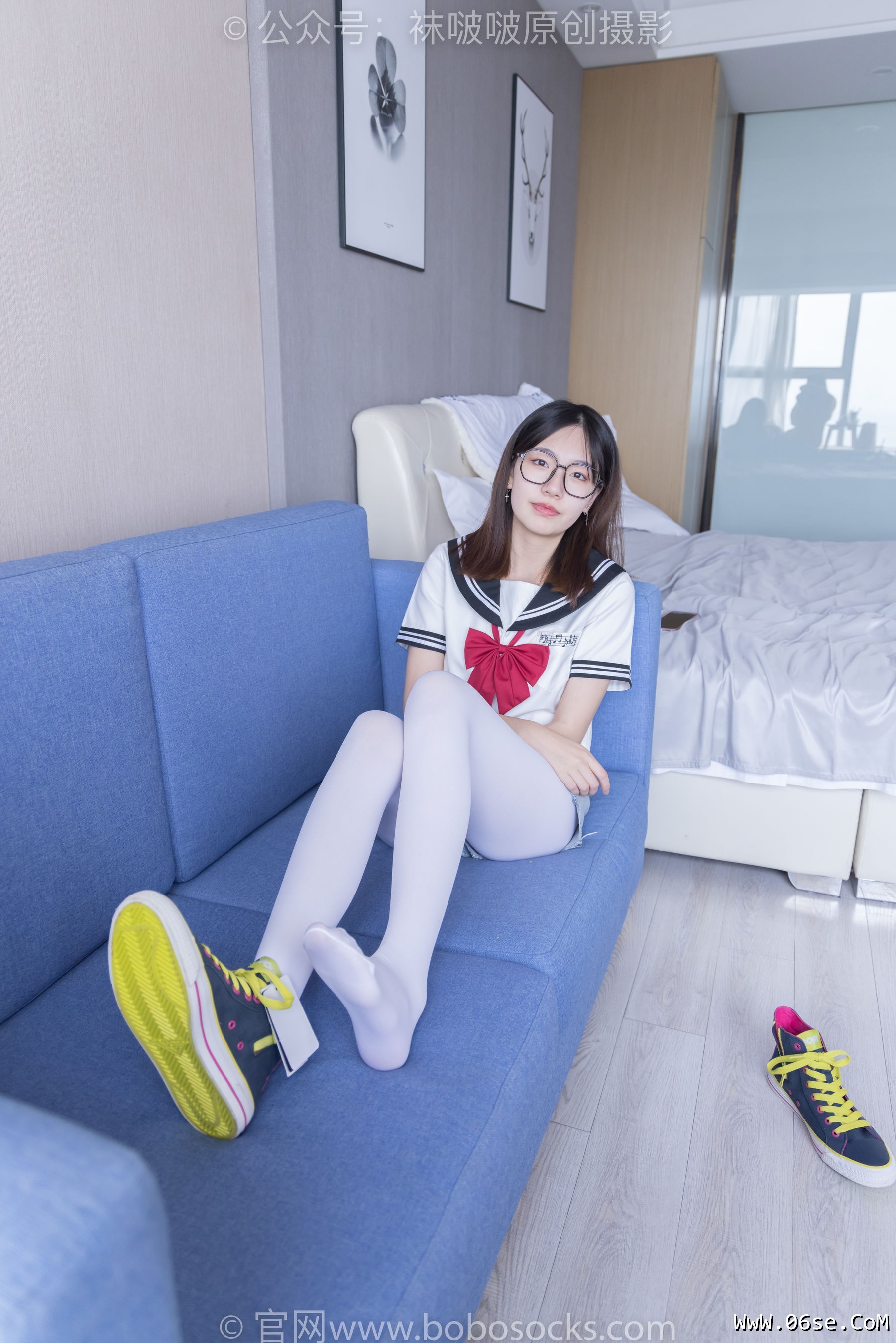 图片[84]-BoBoSocks袜啵啵 No.215 小甜豆-三双帆布鞋板鞋、厚白丝、黑丝[144P]-六色网