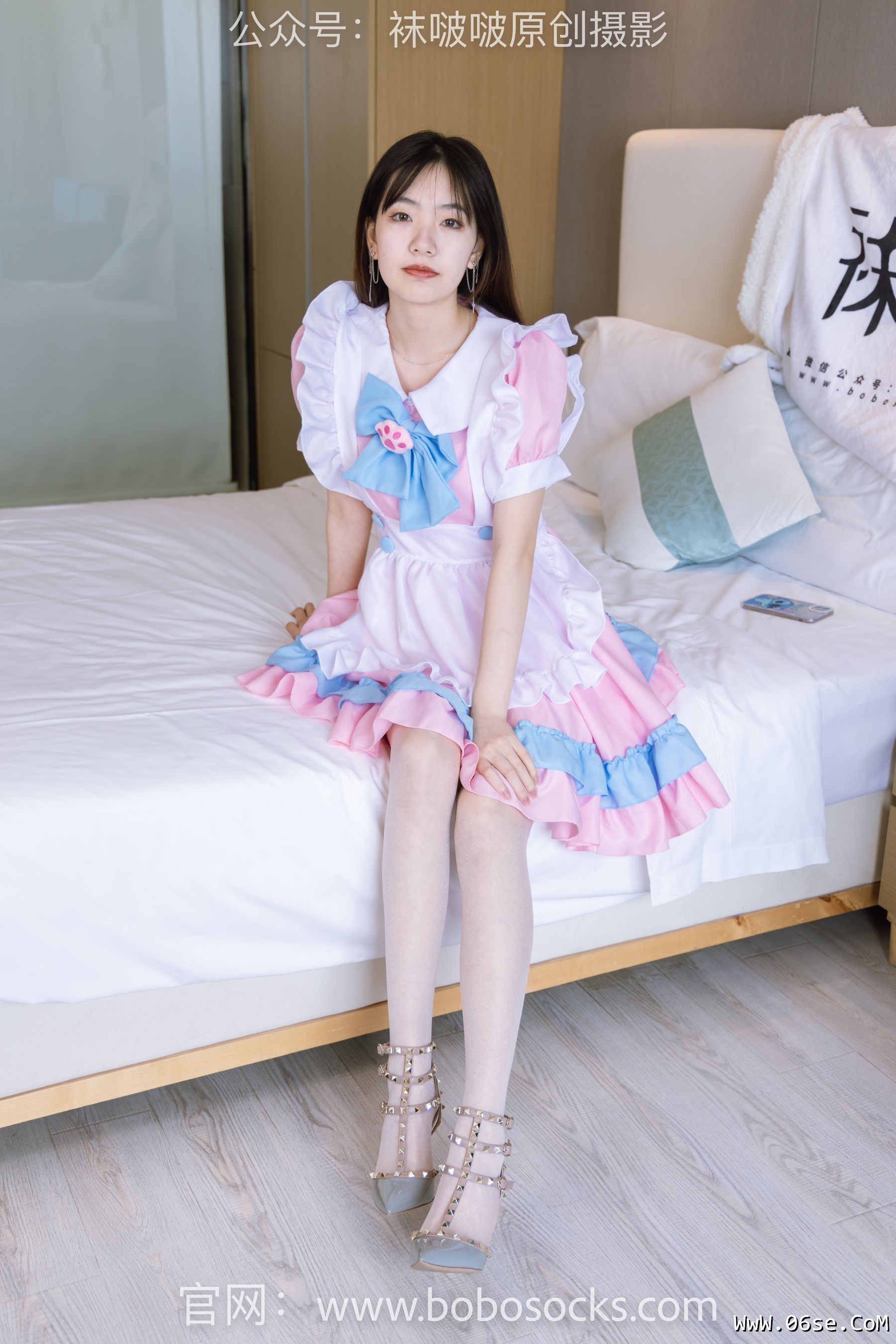 图片[158]-BoBoSocks袜啵啵 No.154 小甜豆-两双高跟鞋、珠光白丝、女仆装[200P]-六色网