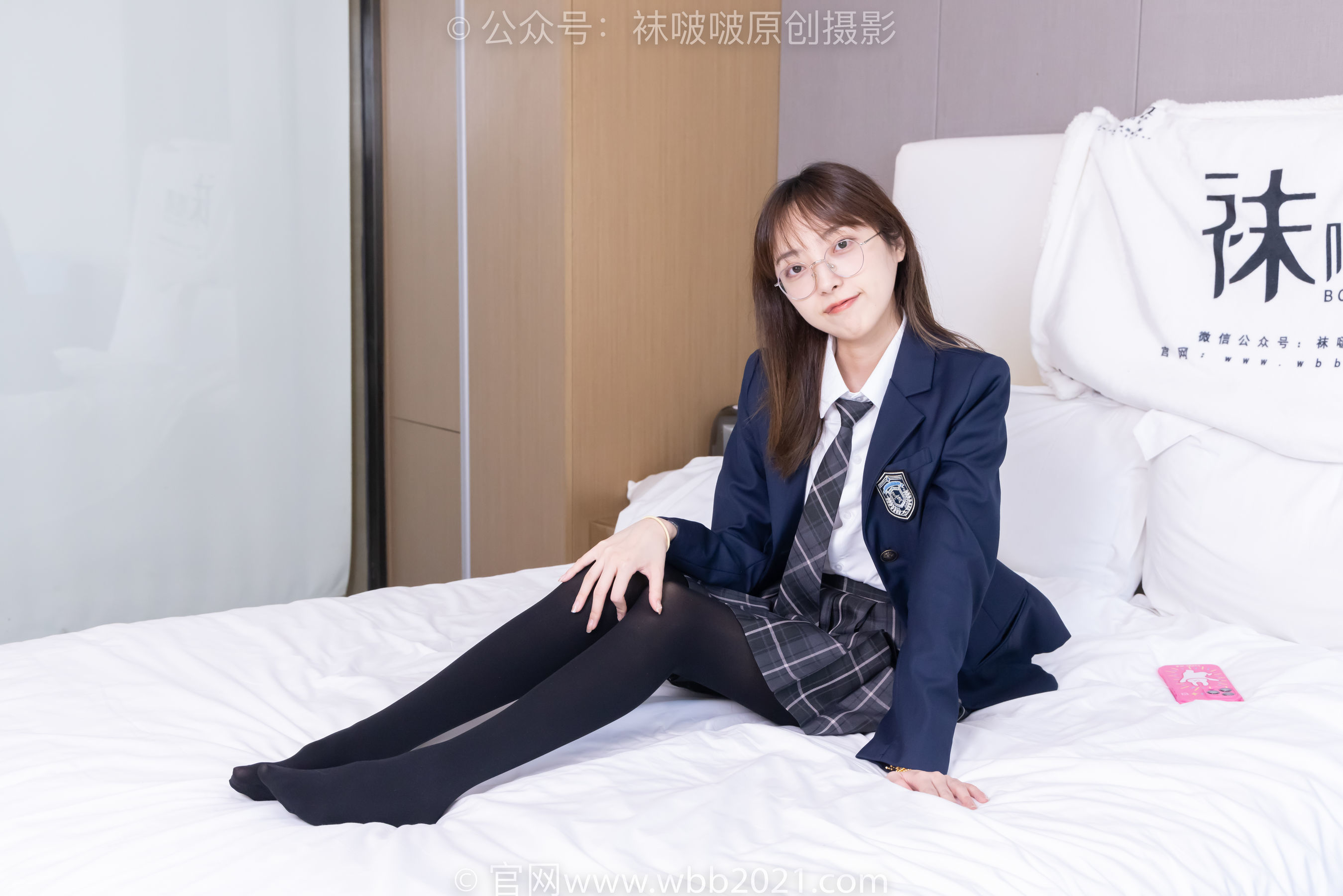 图片[3]-BoBoSocks袜啵啵 No.432 稚予 -皮鞋、厚黑丝、jk制服[184P]-六色网