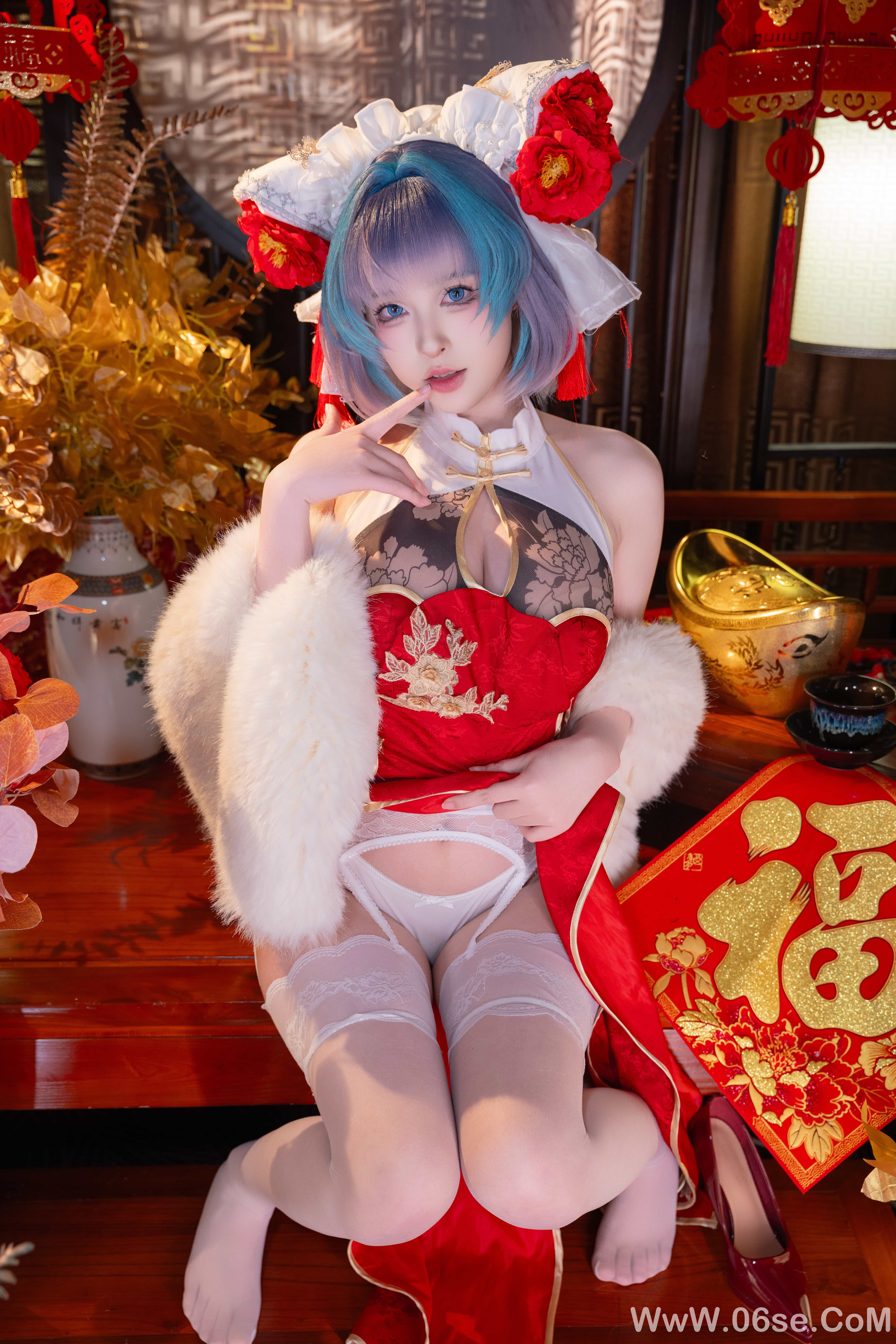 图片[6]-清水由乃 – 碧蓝航线 柴郡 新春旗袍[71P]-六色网