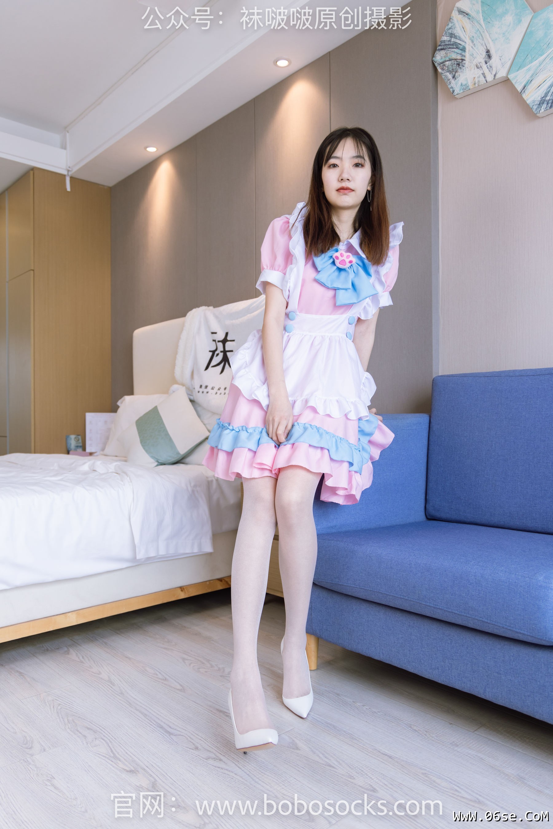 图片[135]-BoBoSocks袜啵啵 No.154 小甜豆-两双高跟鞋、珠光白丝、女仆装[200P]-六色网
