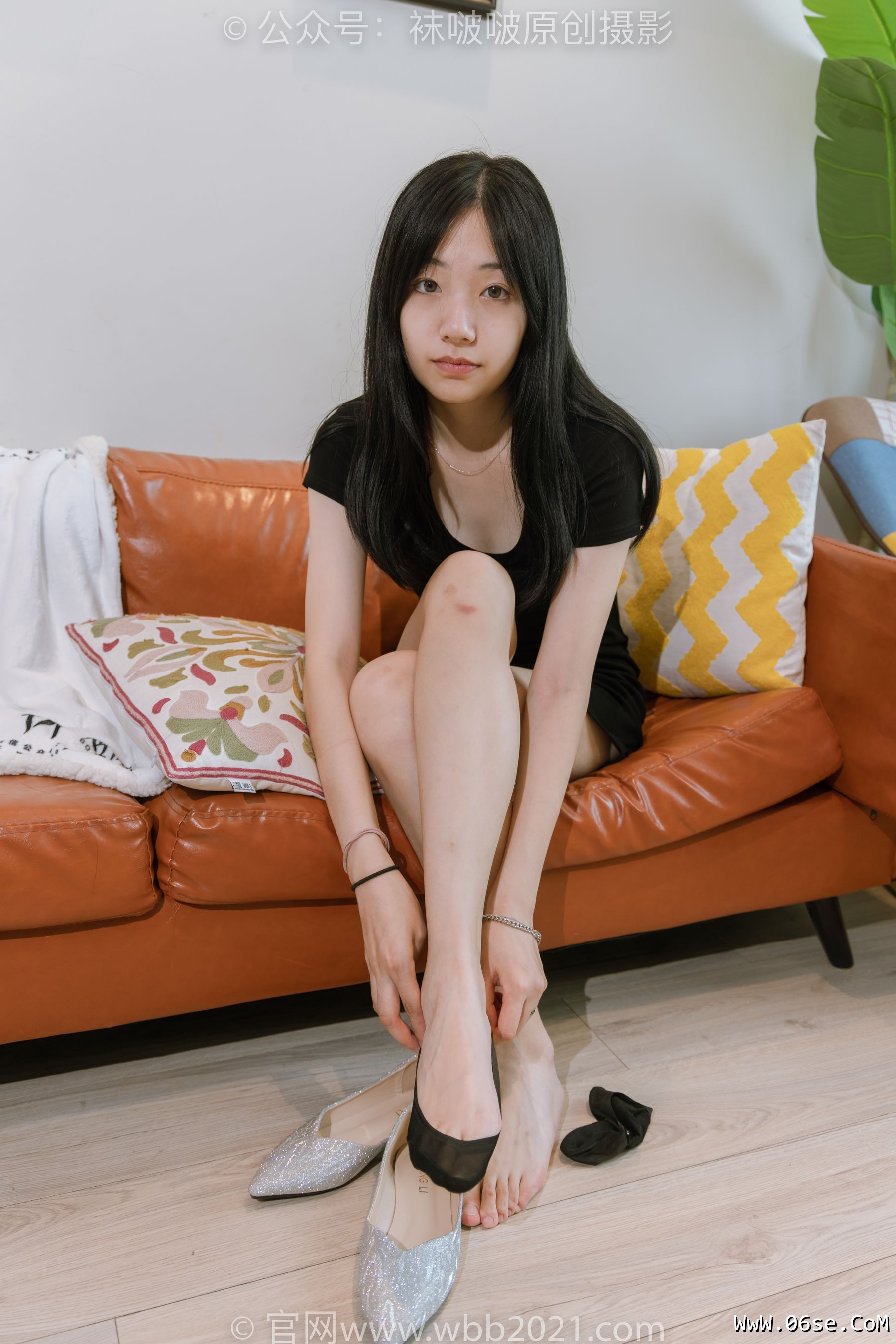 图片[77]-BoBoSocks袜啵啵 No.363 小甜豆 -两双平底鞋、黑色船袜、裸足[140P]-六色网