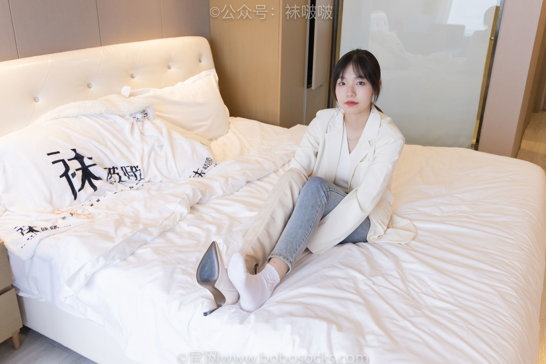 图片[87]-BoBoSocks袜啵啵 No.050 小甜豆-高跟长靴、白棉袜[175P]-六色网
