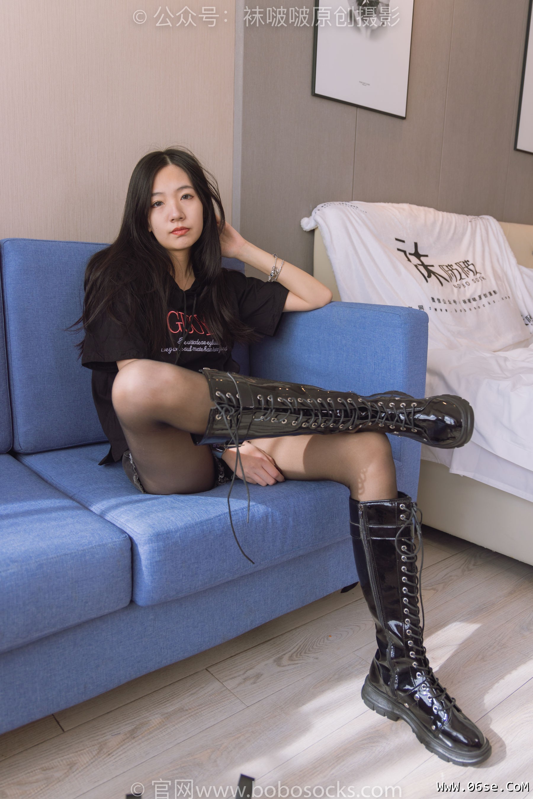 图片[80]-BoBoSocks袜啵啵 No.203 三双靴子、黑丝、网袜[144P]-六色网