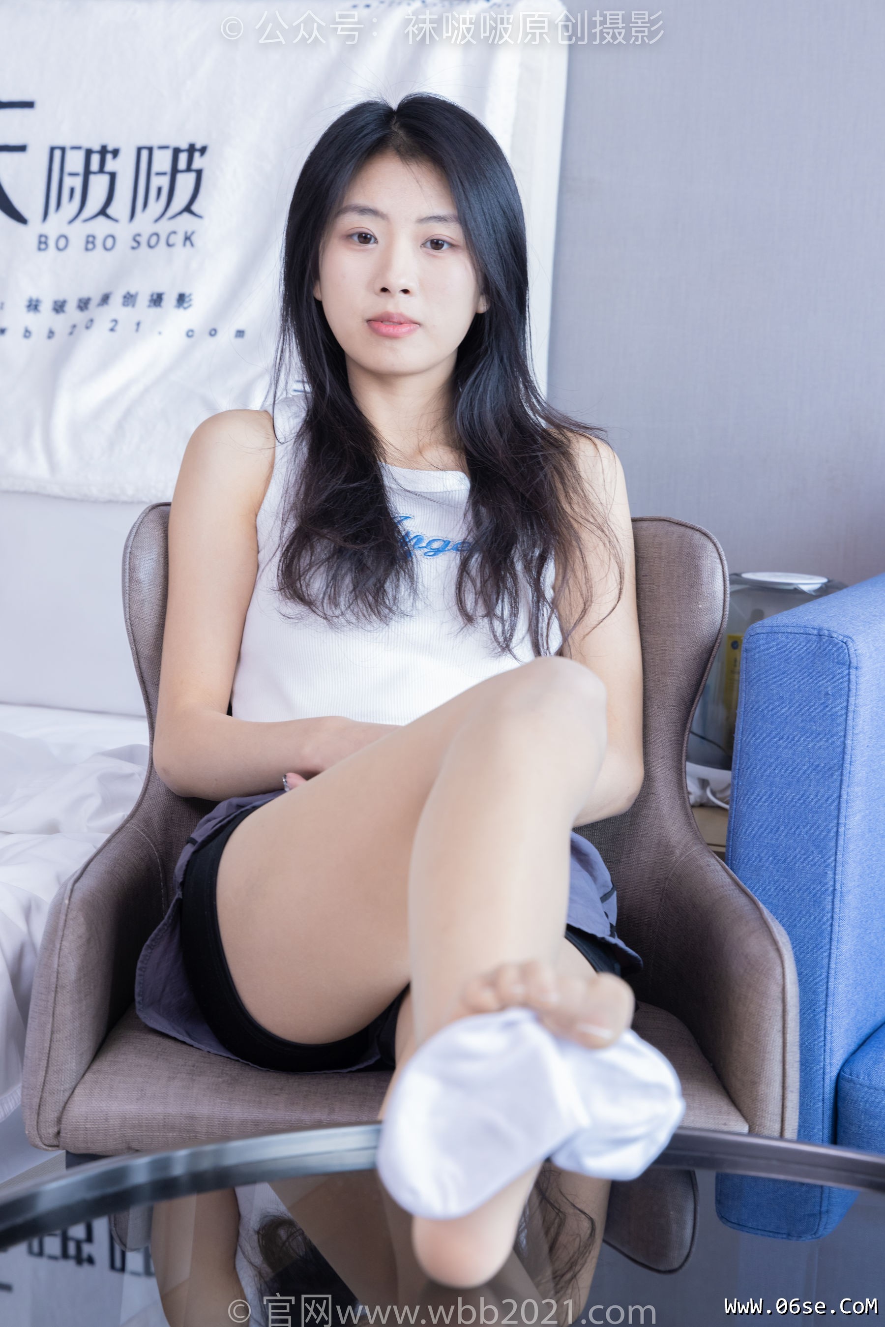图片[186]-BoBoSocks袜啵啵 No.355 奶油 -板鞋、白棉袜、肉丝[200P]-六色网