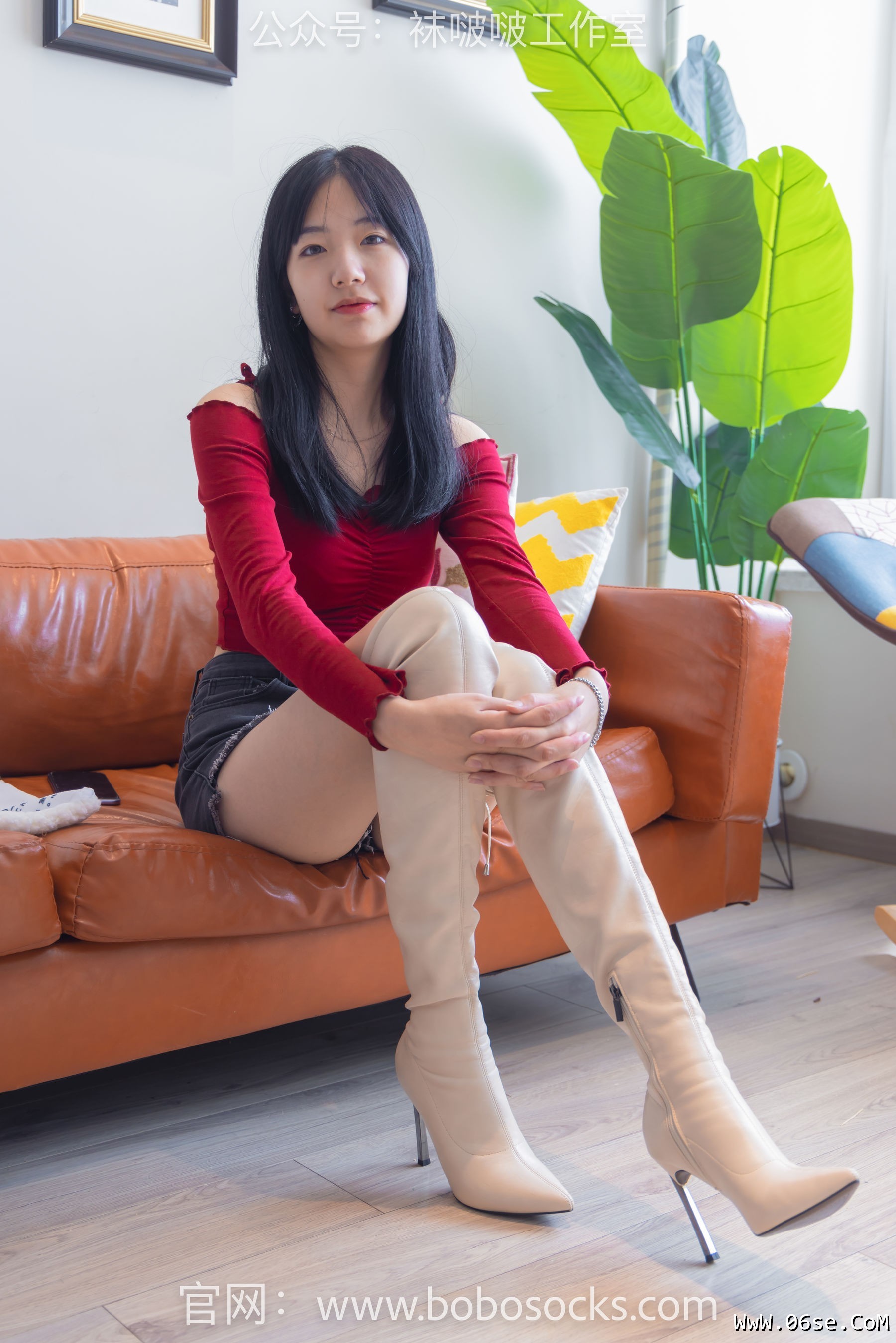 图片[116]-BoBoSocks袜啵啵 No.120 小甜豆-高跟长靴、白棉袜、裸足[170P]-六色网