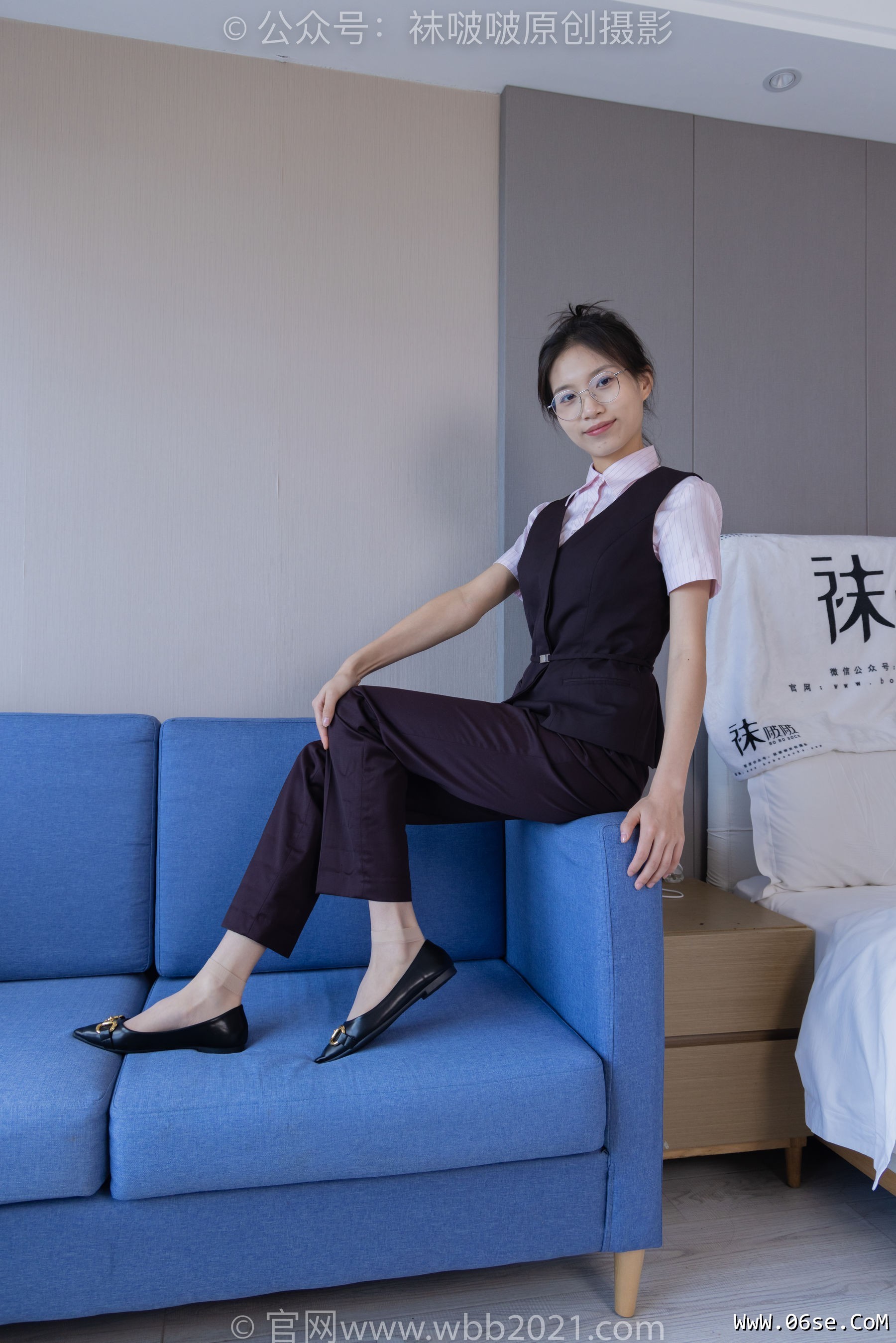 图片[63]-BoBoSocks袜啵啵 No.271 芝士 -平底鞋、短肉丝、银行制服[146P]-六色网