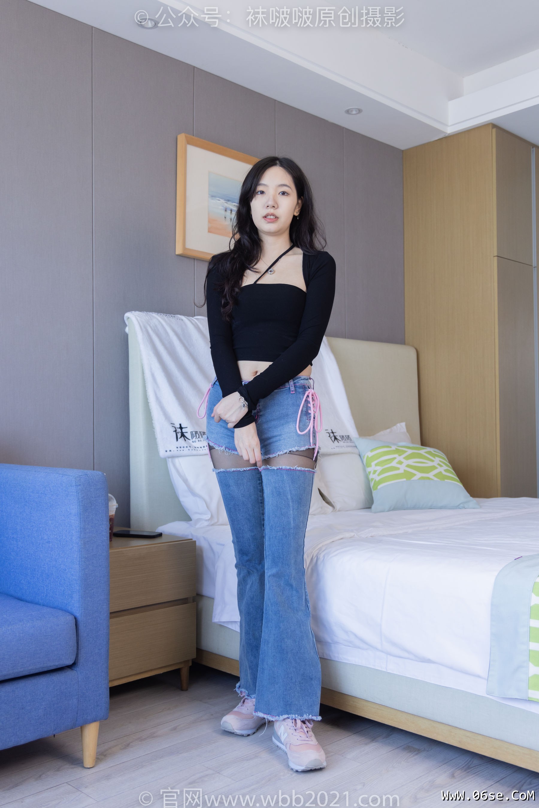 图片[55]-BoBoSocks袜啵啵 No.317 小甜豆 -运动鞋、可拆卸牛仔裤、粉色棉袜、黑丝、裤里丝[140P]-六色网