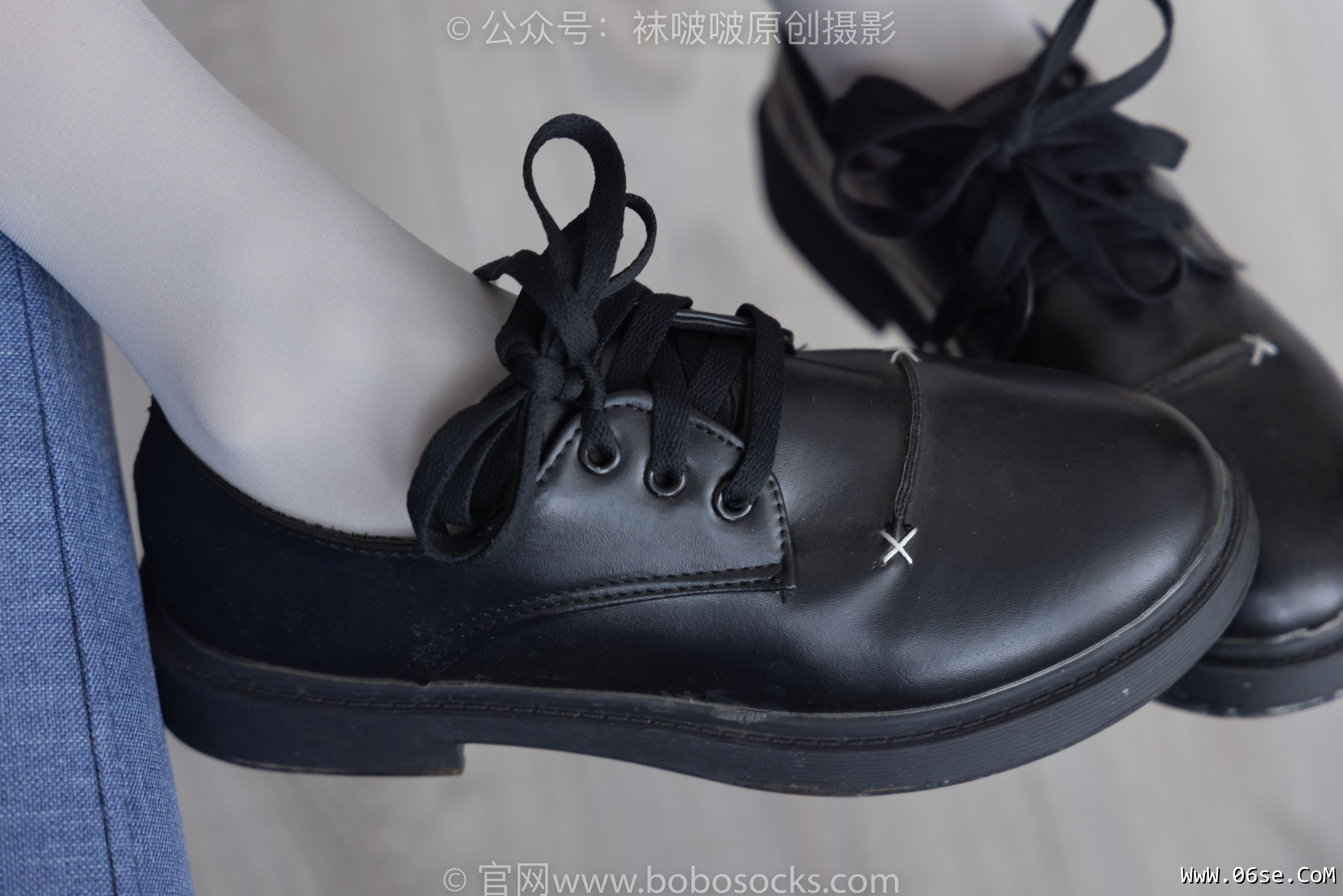 图片[51]-BoBoSocks袜啵啵 No.213 稚予 -黑皮鞋、厚灰丝[140P]-六色网
