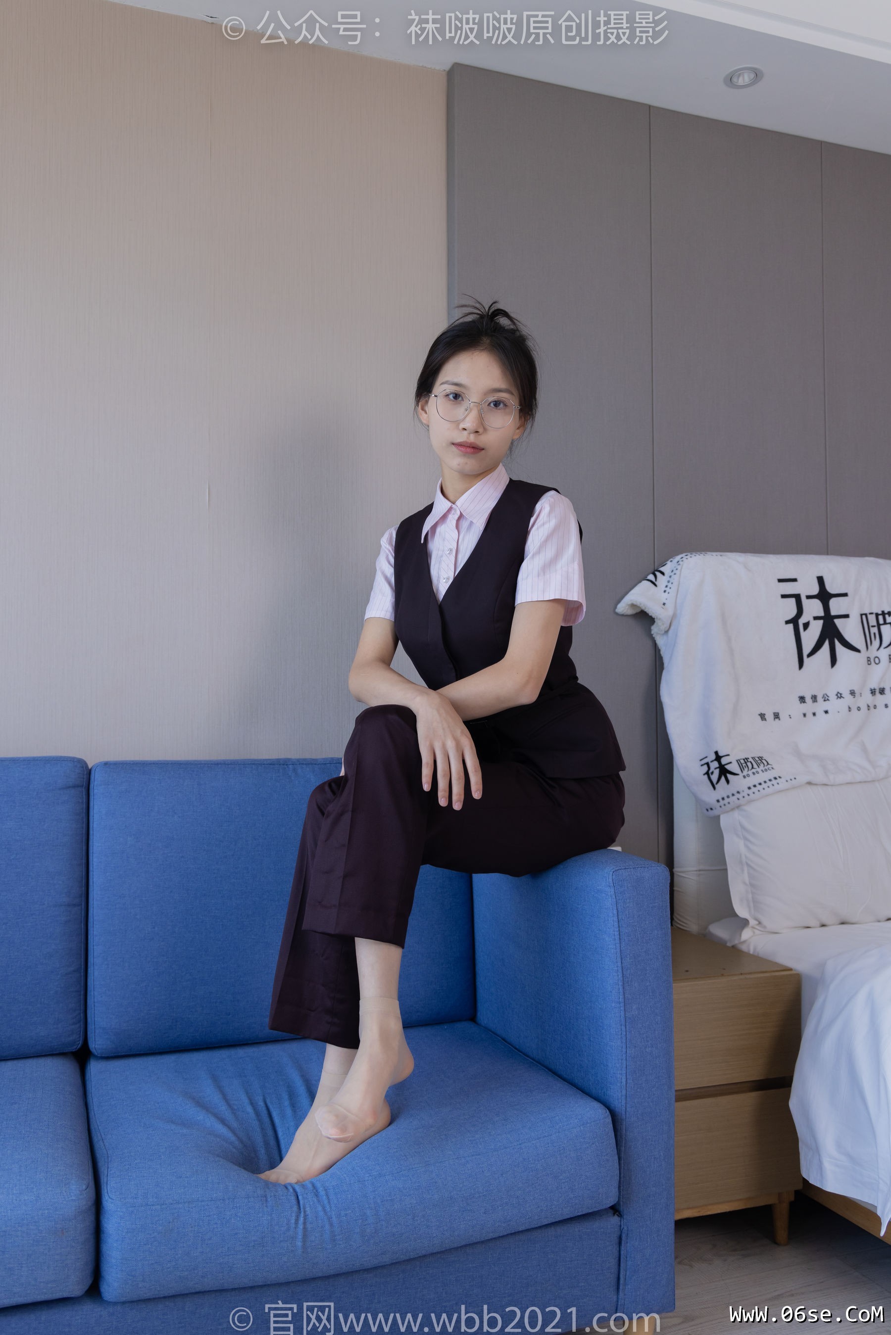 图片[108]-BoBoSocks袜啵啵 No.271 芝士 -平底鞋、短肉丝、银行制服[146P]-六色网