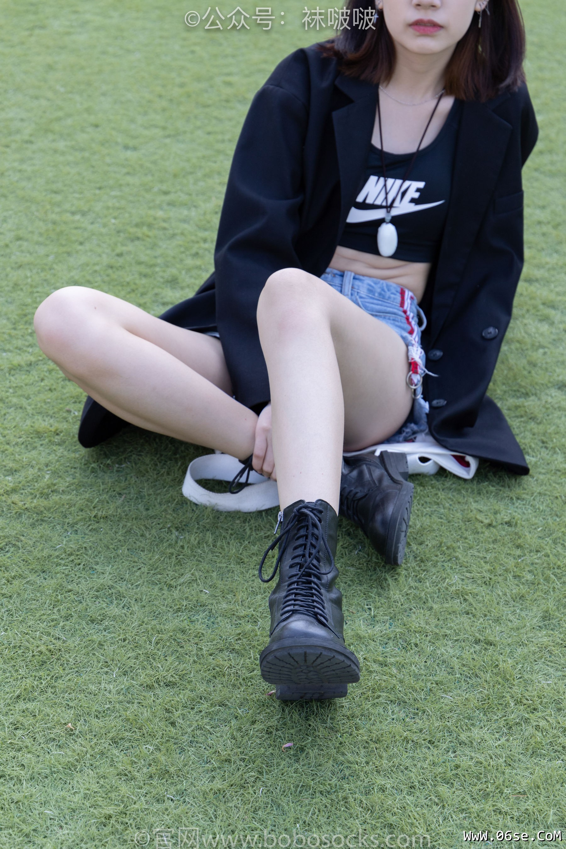 图片[35]-BoBoSocks袜啵啵 No.010 小甜豆-马丁靴、白色短棉袜、裸足[117P]-六色网