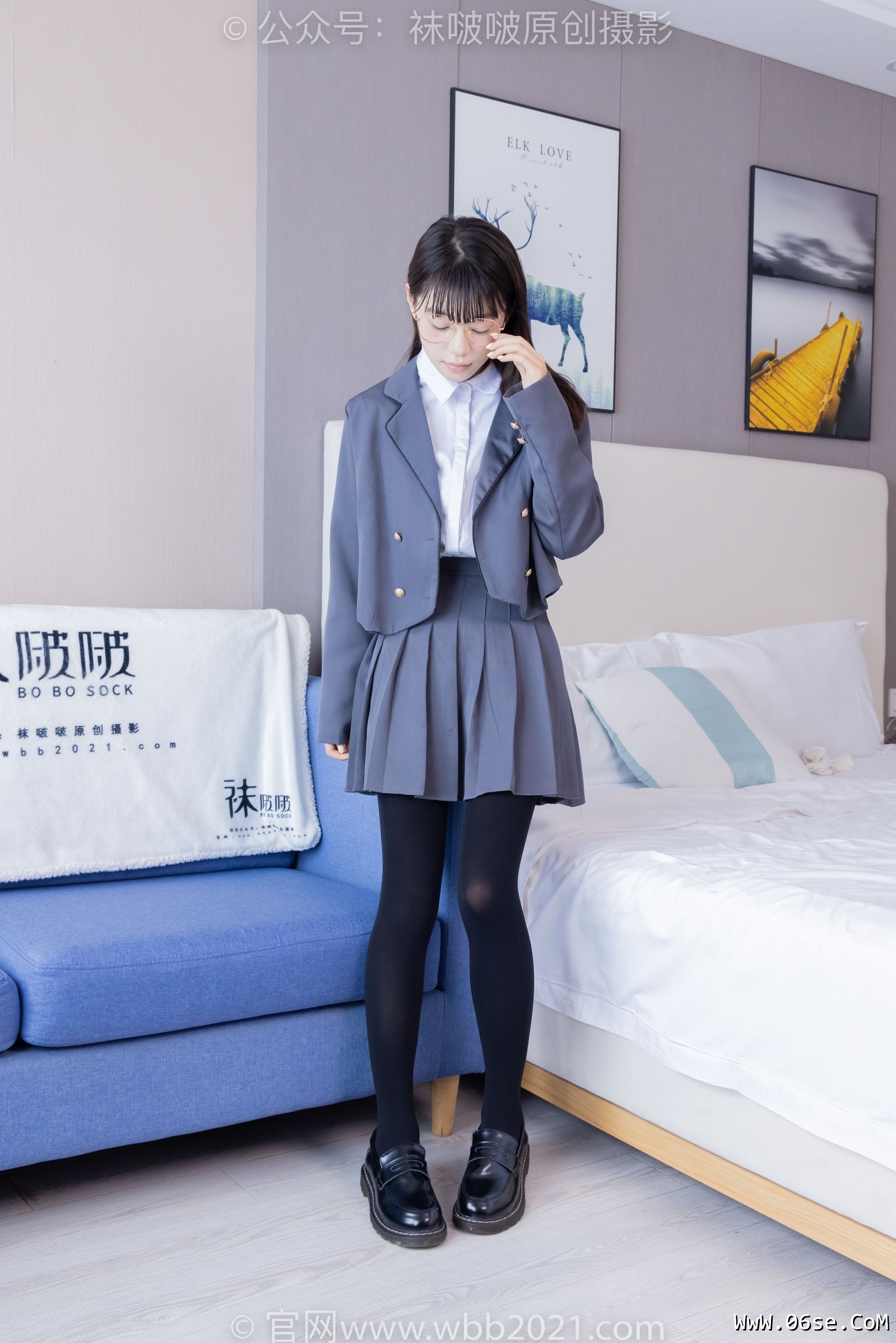 图片[13]-BoBoSocks袜啵啵 No.402 糯米 -皮鞋、厚黑丝、学院jk[140P]-六色网