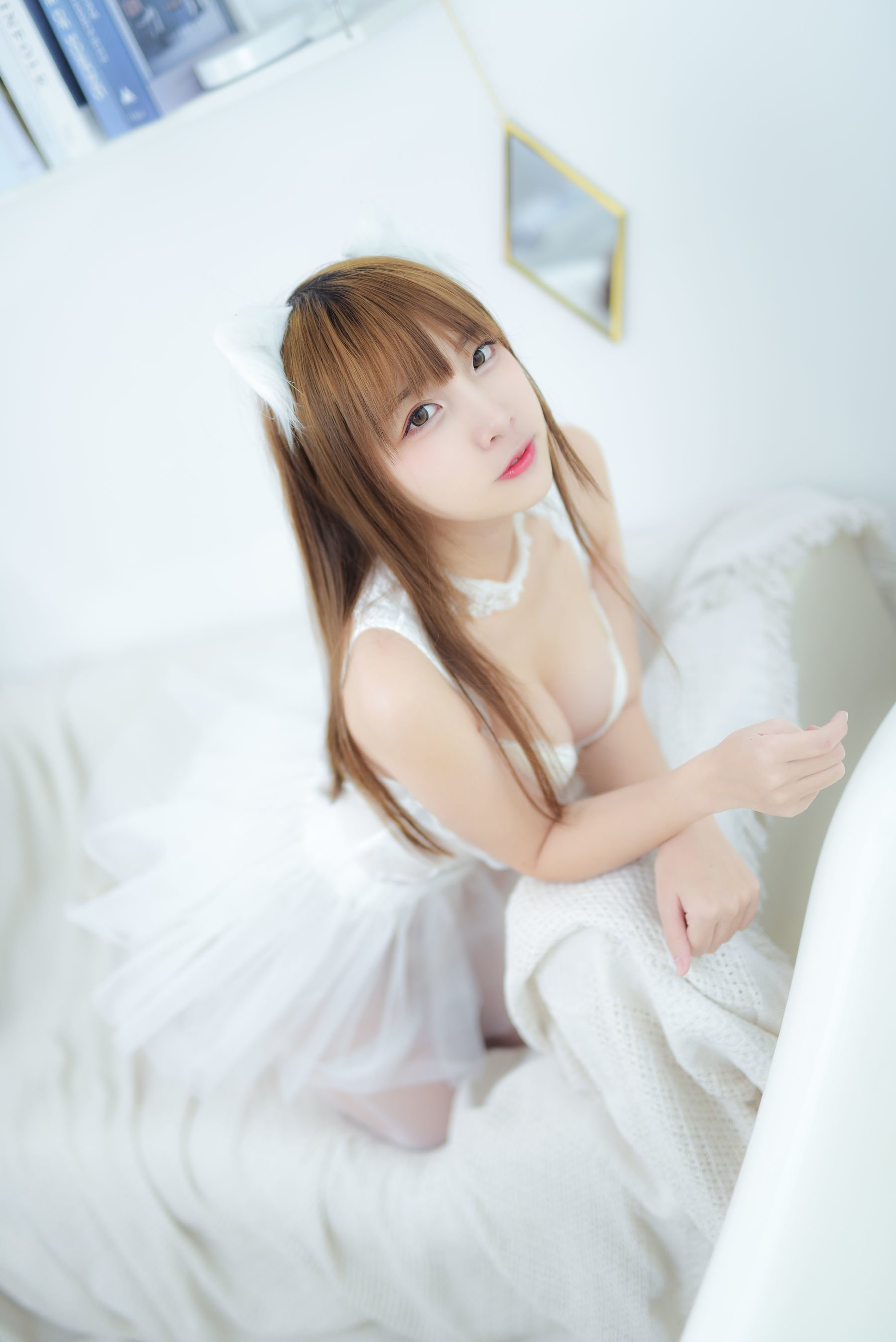 图片[10]-人气Coser二佐Nisa 宠物少女 私房白婚纱[28P]-六色网