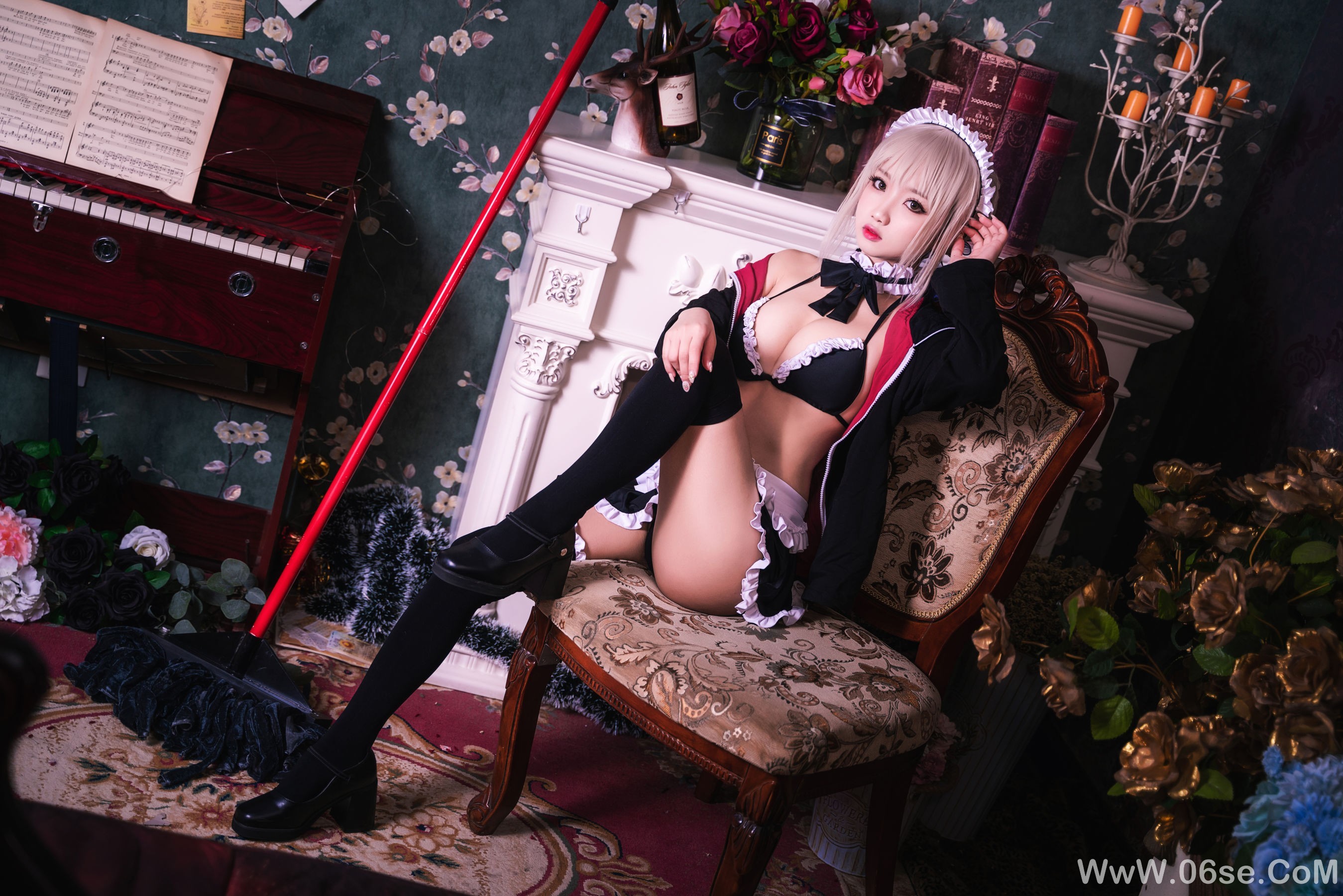 图片[4]-白嫩美少女 鬼畜瑶 – 黑呆女仆 (不知火舞)[26P]-六色网