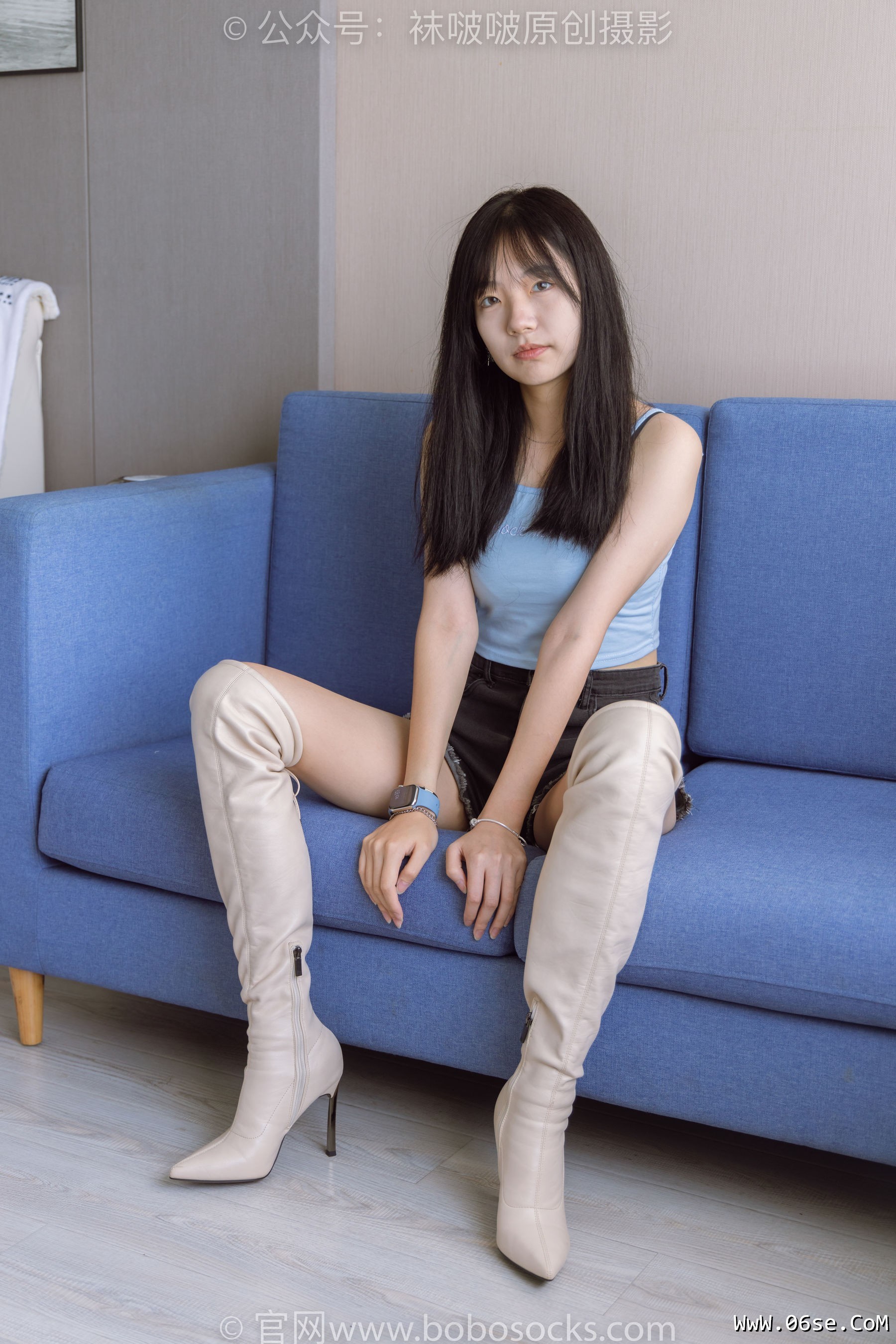 BoBoSocks袜啵啵 No.174 小甜豆-高跟长靴、白棉袜、裸足[178P]-六色网