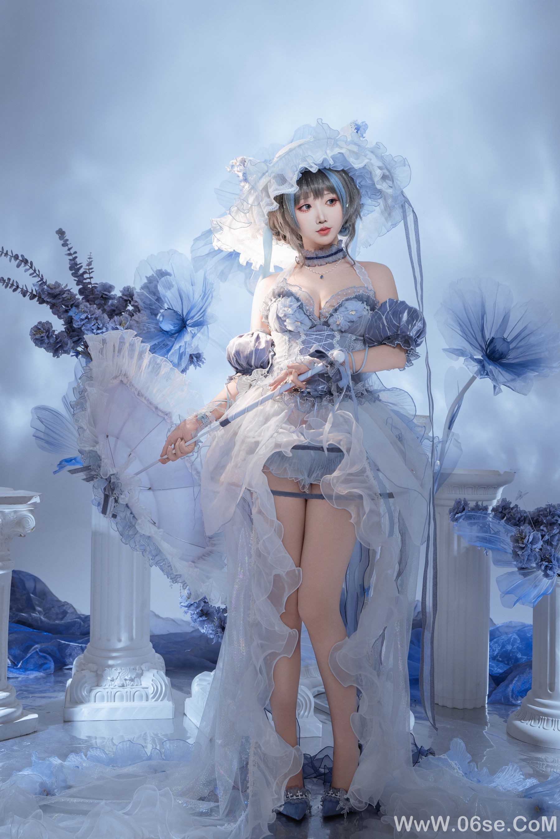 可爱人气Coser 面饼仙儿 - 碧蓝航线 柴郡礼服[21P]-六色网