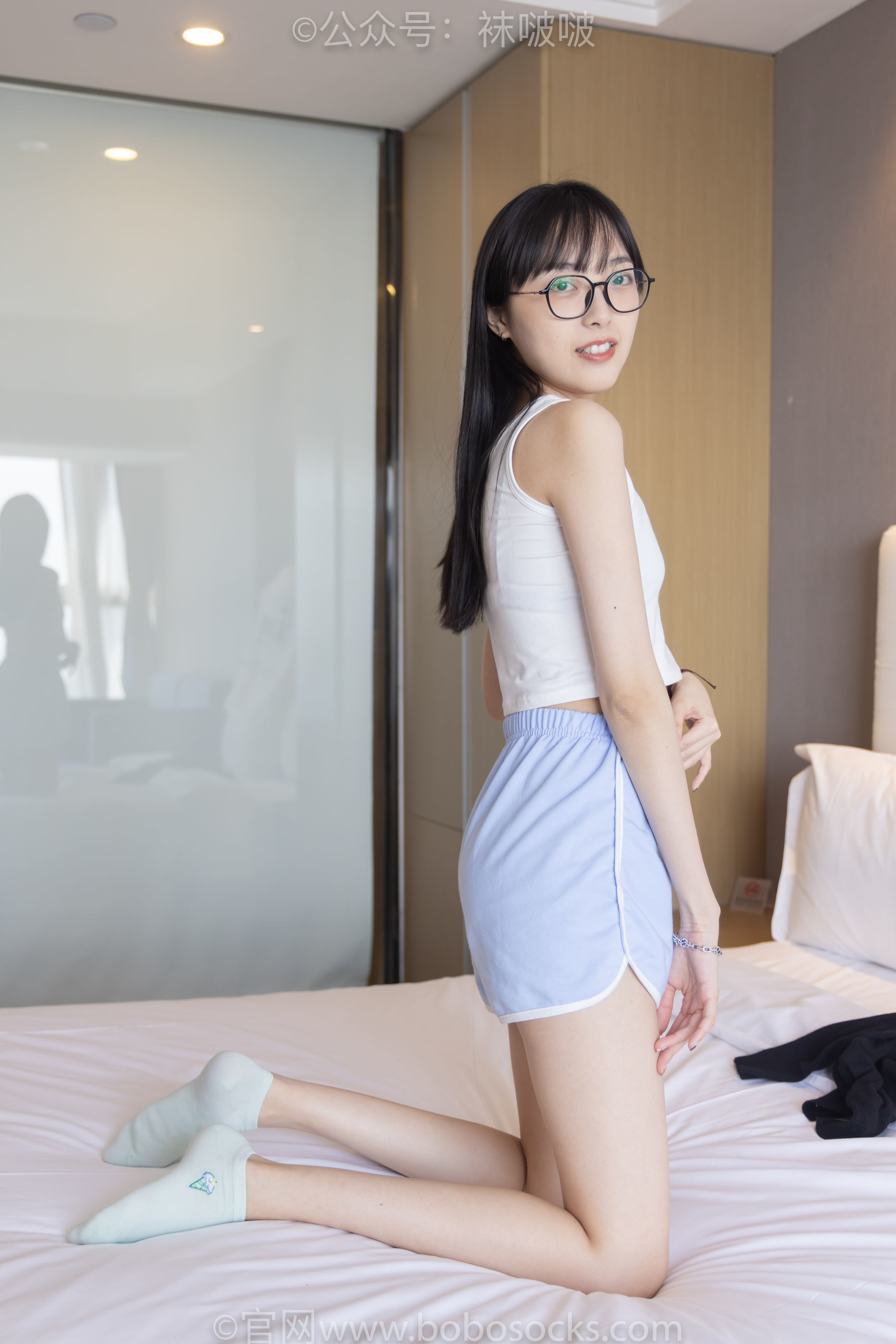 图片[38]-BoBoSocks袜啵啵 No.081 稚予- AJ、浅黄色短棉袜、浅蓝色短棉袜、裸足[145P]-六色网