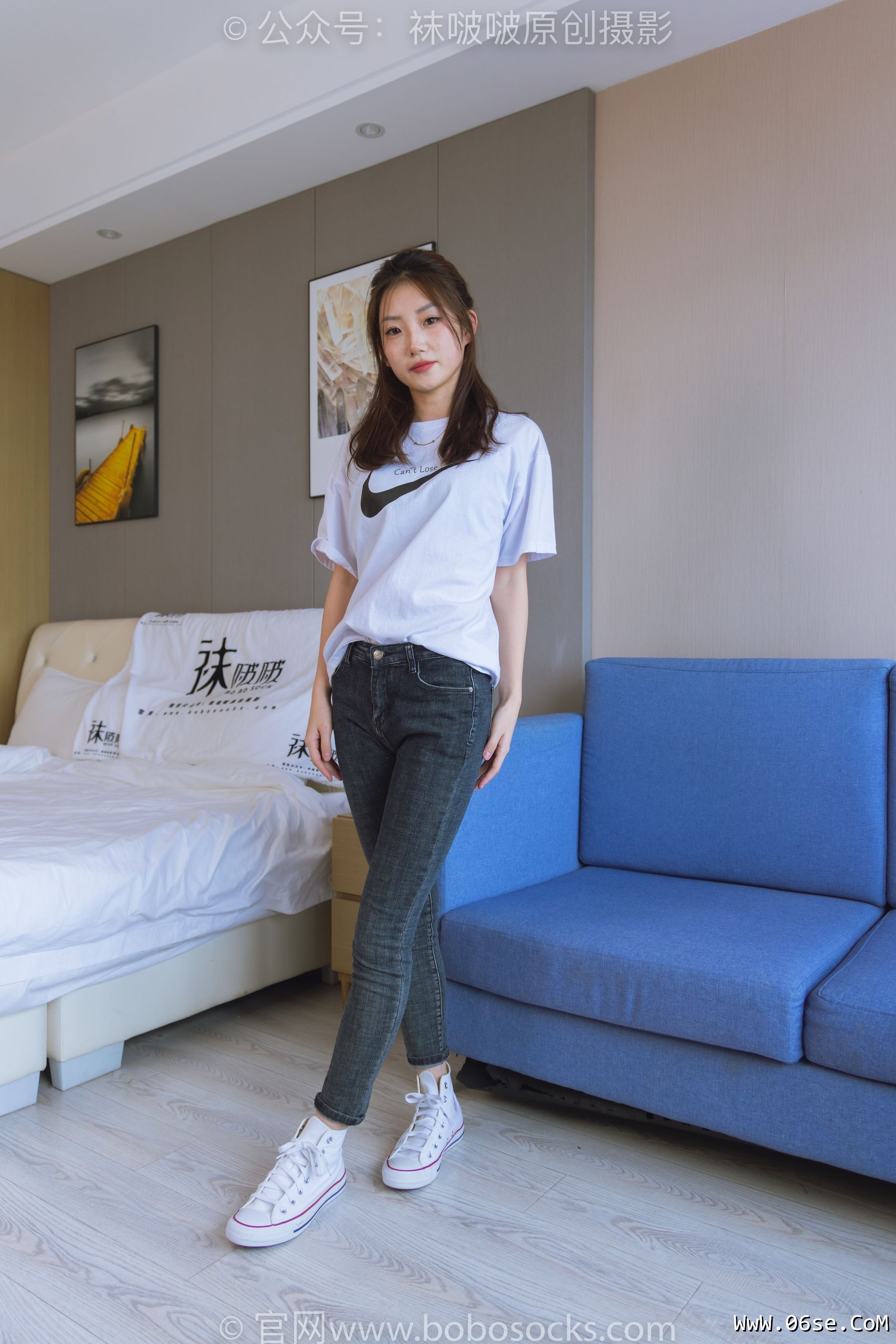 图片[2]-BoBoSocks袜啵啵 No.220 小沫-两双板鞋、短肉丝、裸足[140P]-六色网