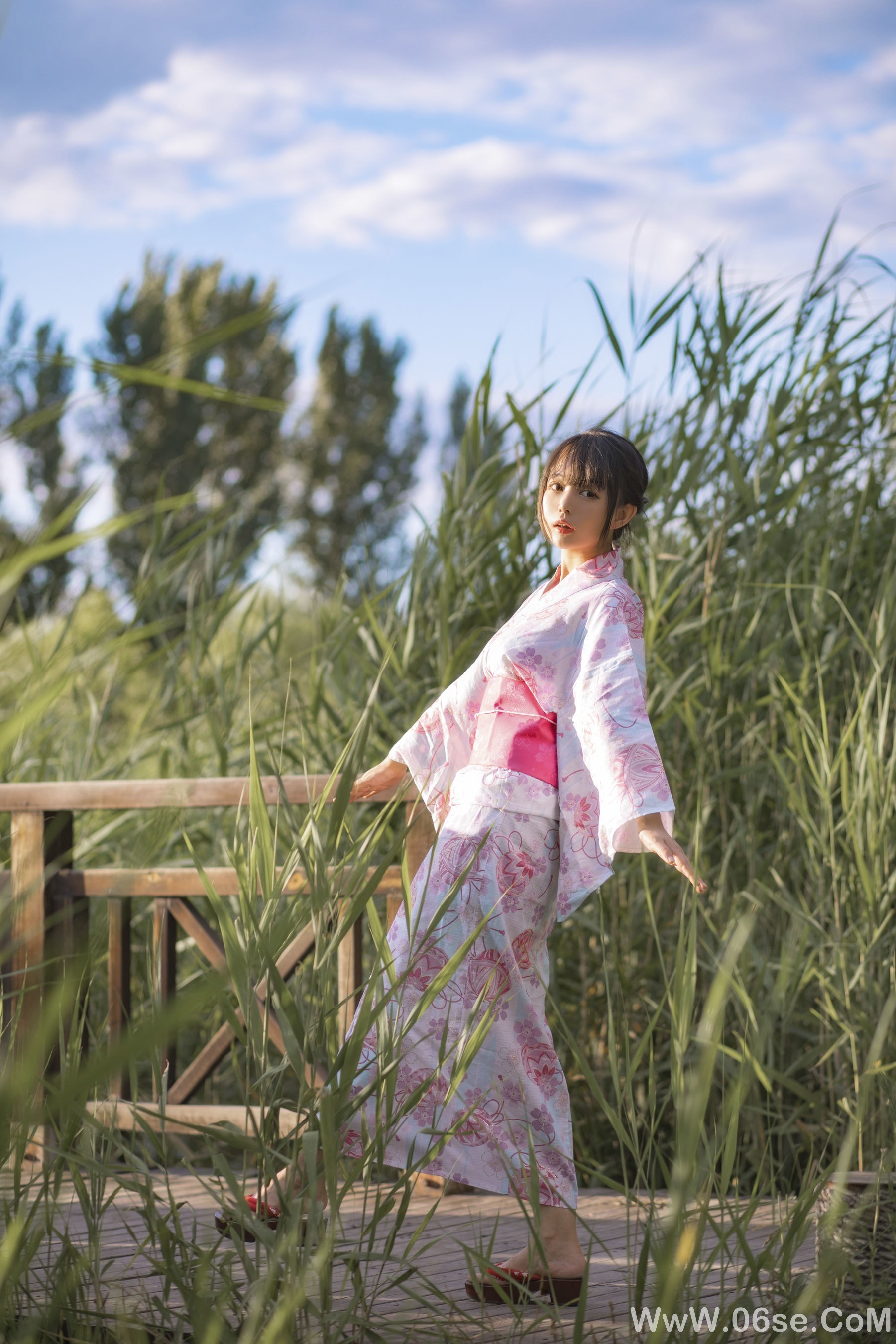 图片[5]-大眼萌妹黑猫猫OvO 和服超进化[14P]-六色网