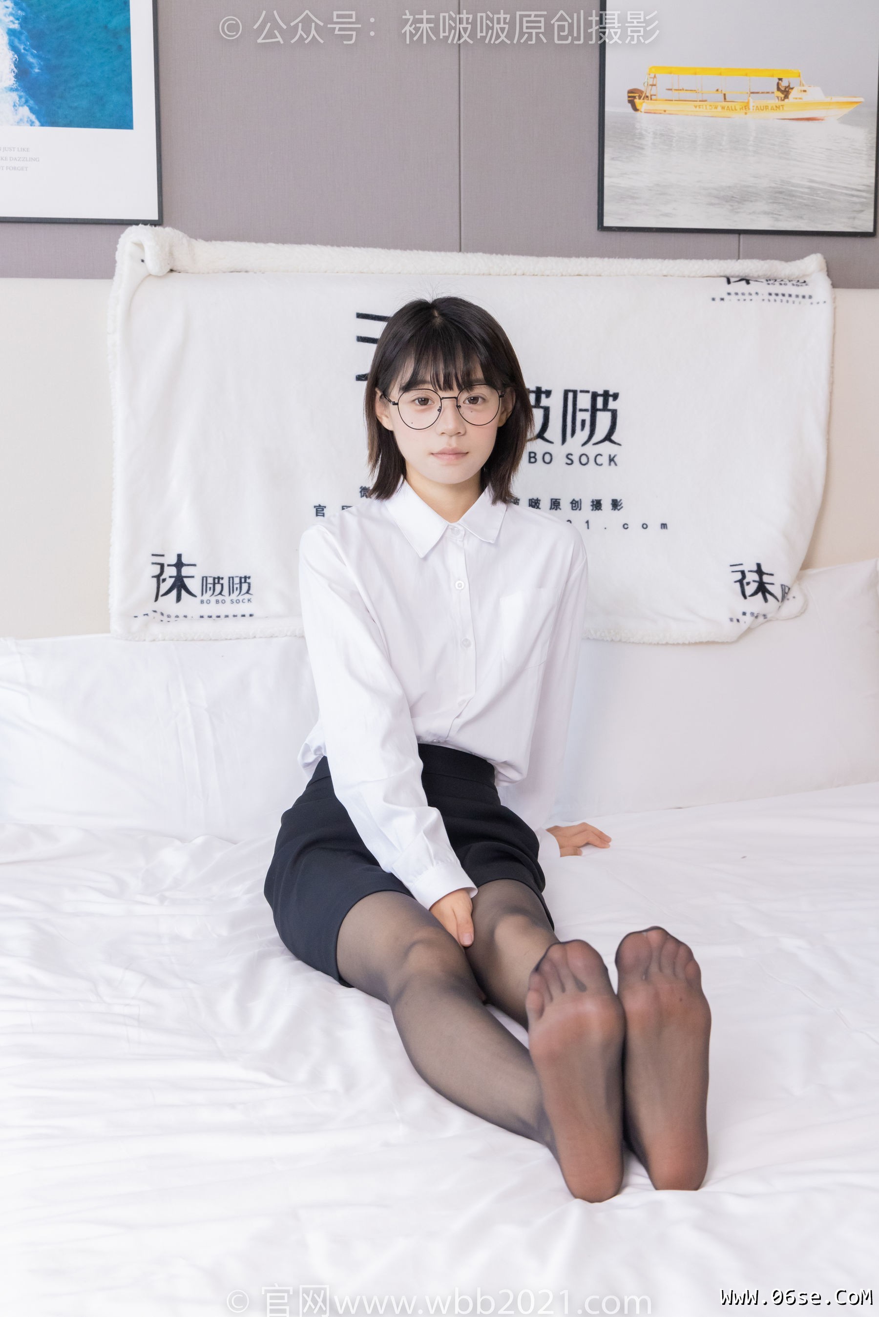 图片[110]-BoBoSocks袜啵啵 No.436 糯米 -OL制服、两双平底鞋、薄黑丝、厚肉丝[150P]-六色网