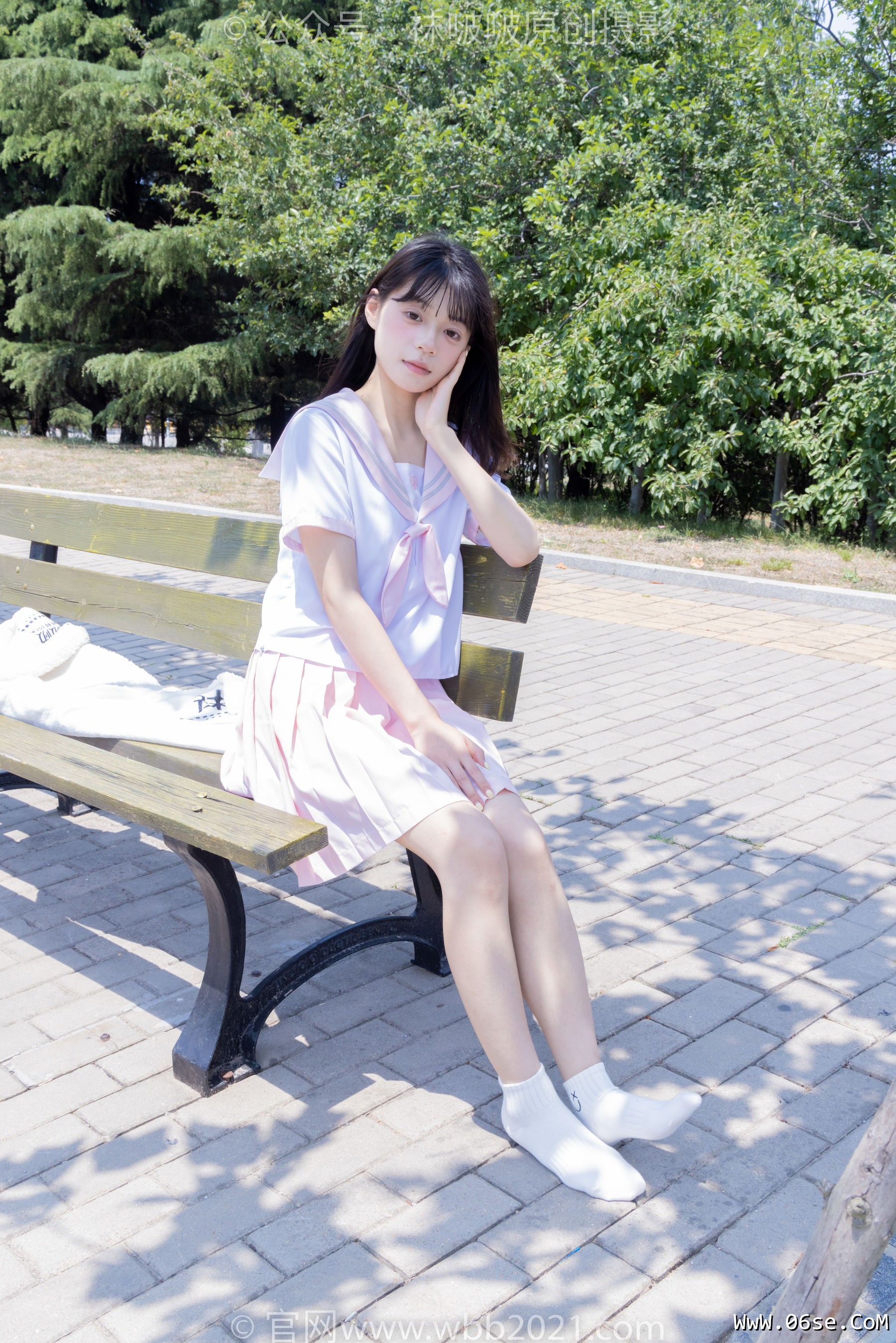 图片[142]-BoBoSocks袜啵啵 No.399 糯米 -皮鞋、白棉袜、jk制服[145P]-六色网