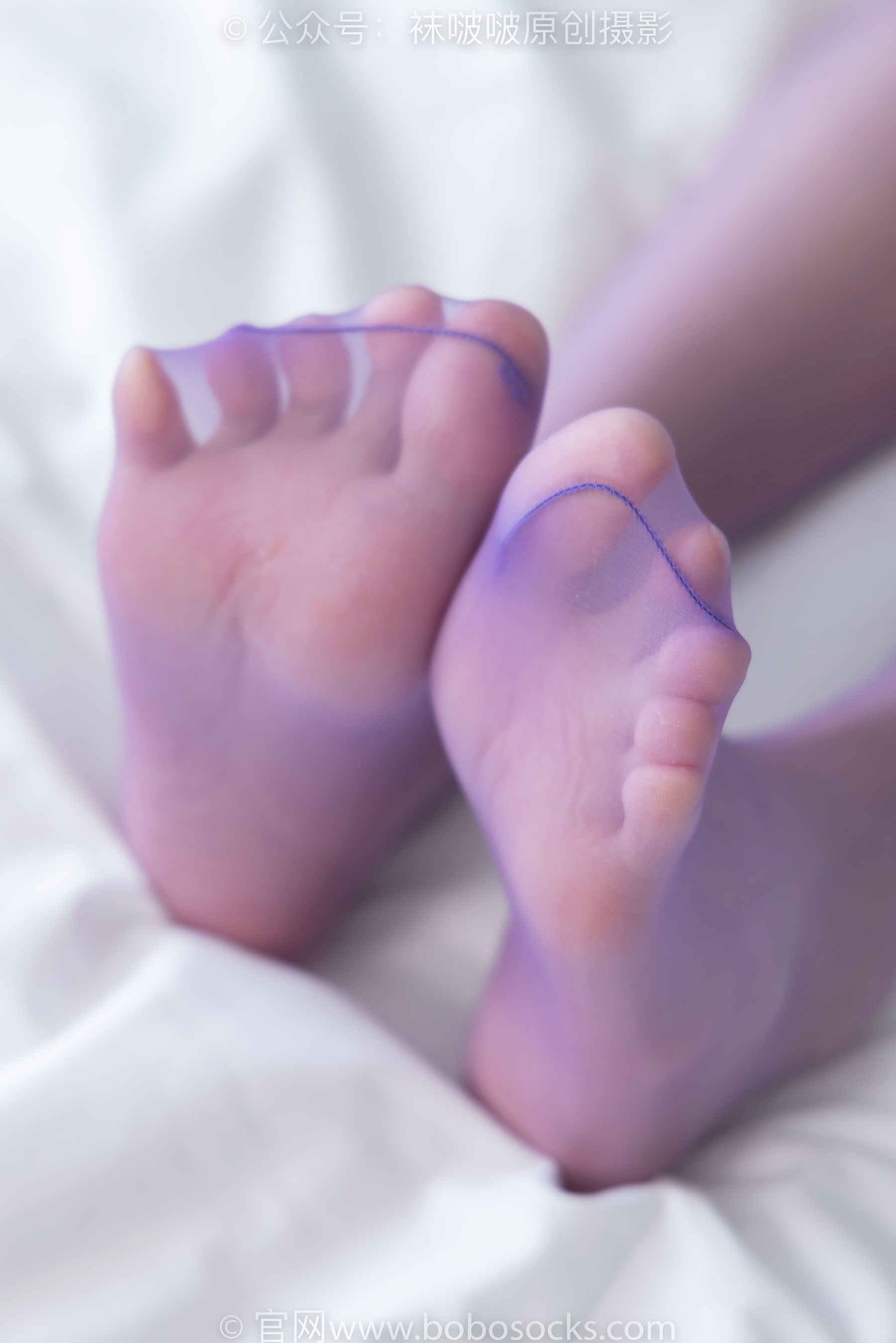 图片[22]-BoBoSocks袜啵啵 No.205 小甜 豆-白色高跟鞋、紫色油亮丝袜[140P]-六色网