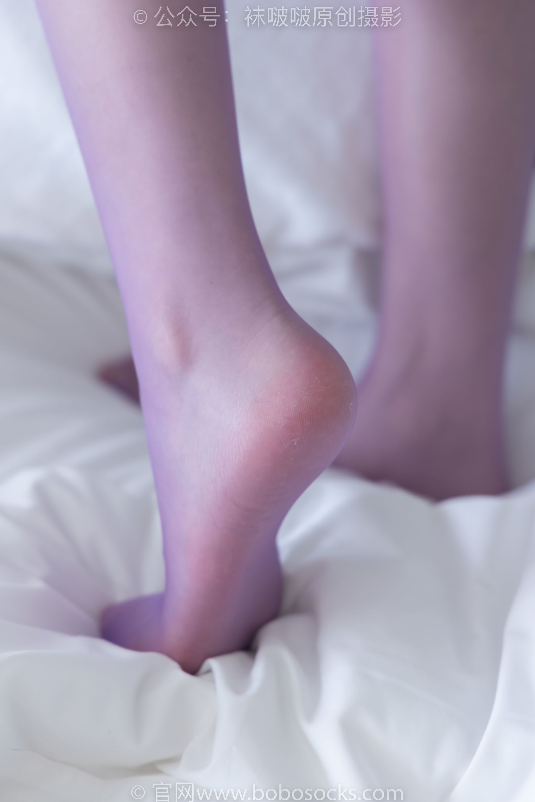 图片[16]-BoBoSocks袜啵啵 No.205 小甜 豆-白色高跟鞋、紫色油亮丝袜[140P]-六色网