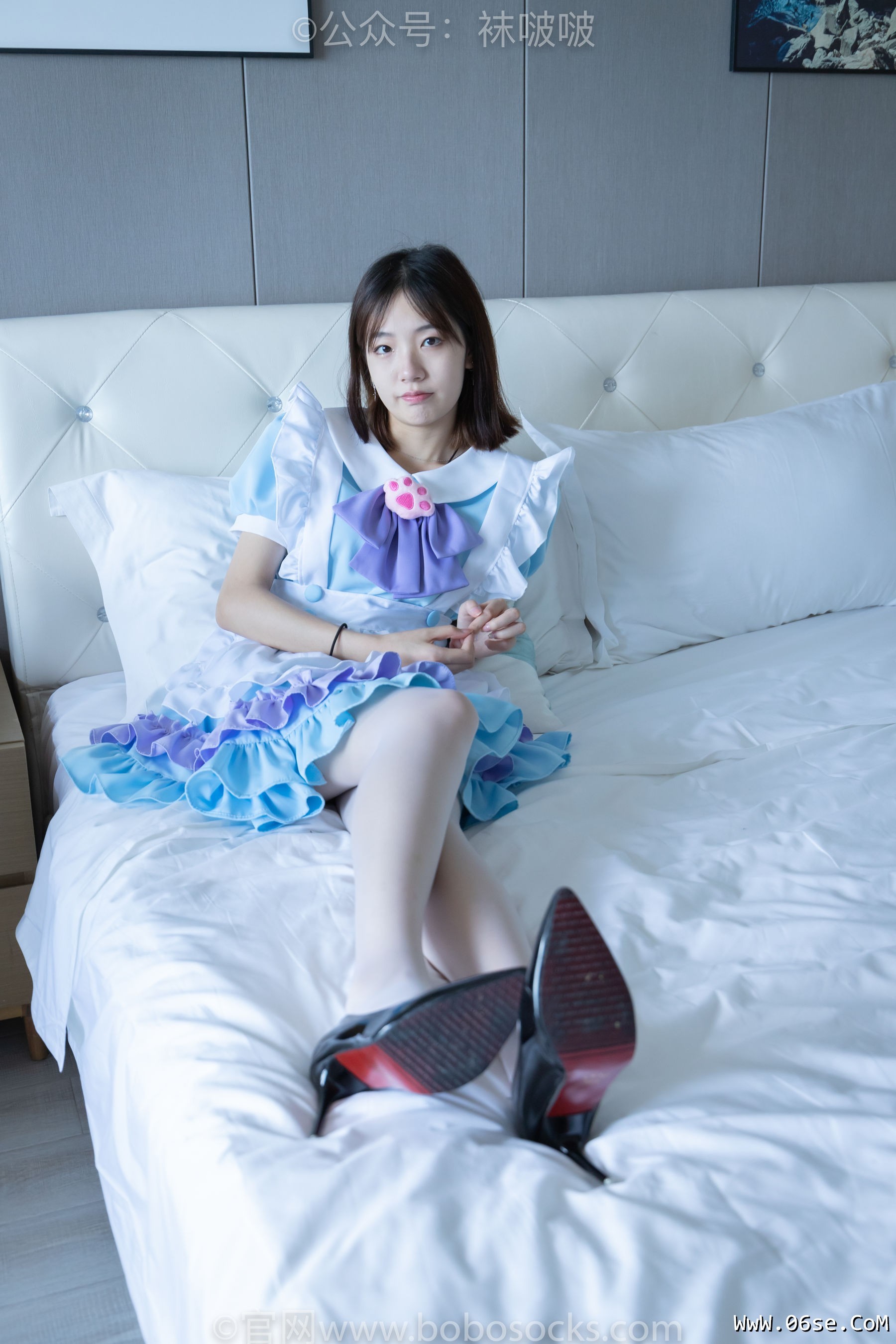图片[41]-BoBoSocks袜啵啵 No.066 小甜豆-女仆装、高跟鞋、薄白丝[134P]-六色网