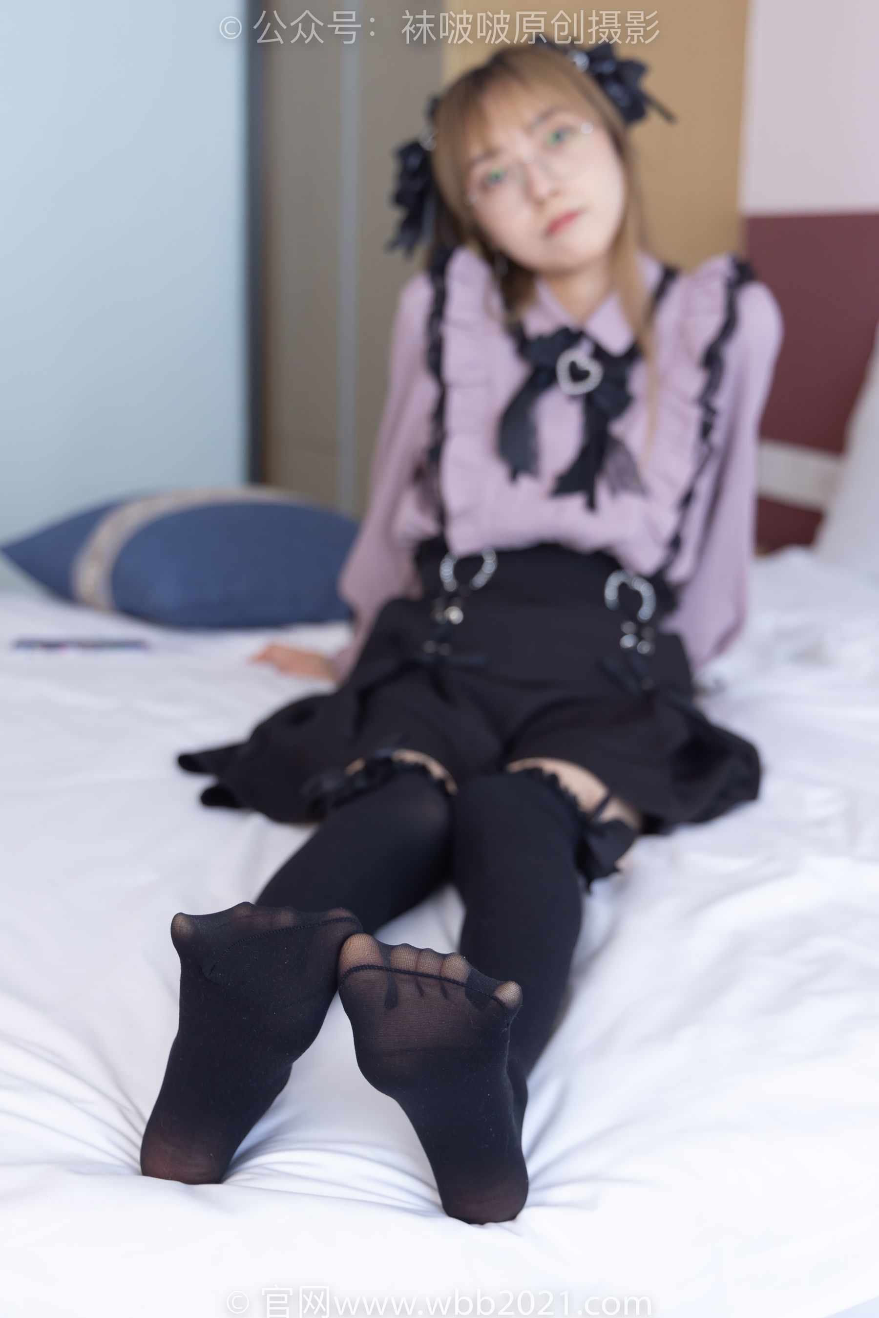 图片[39]-BoBoSocks袜啵啵 No.247 稚予 -皮鞋、黑丝大腿袜、地雷系女友[159P]-六色网