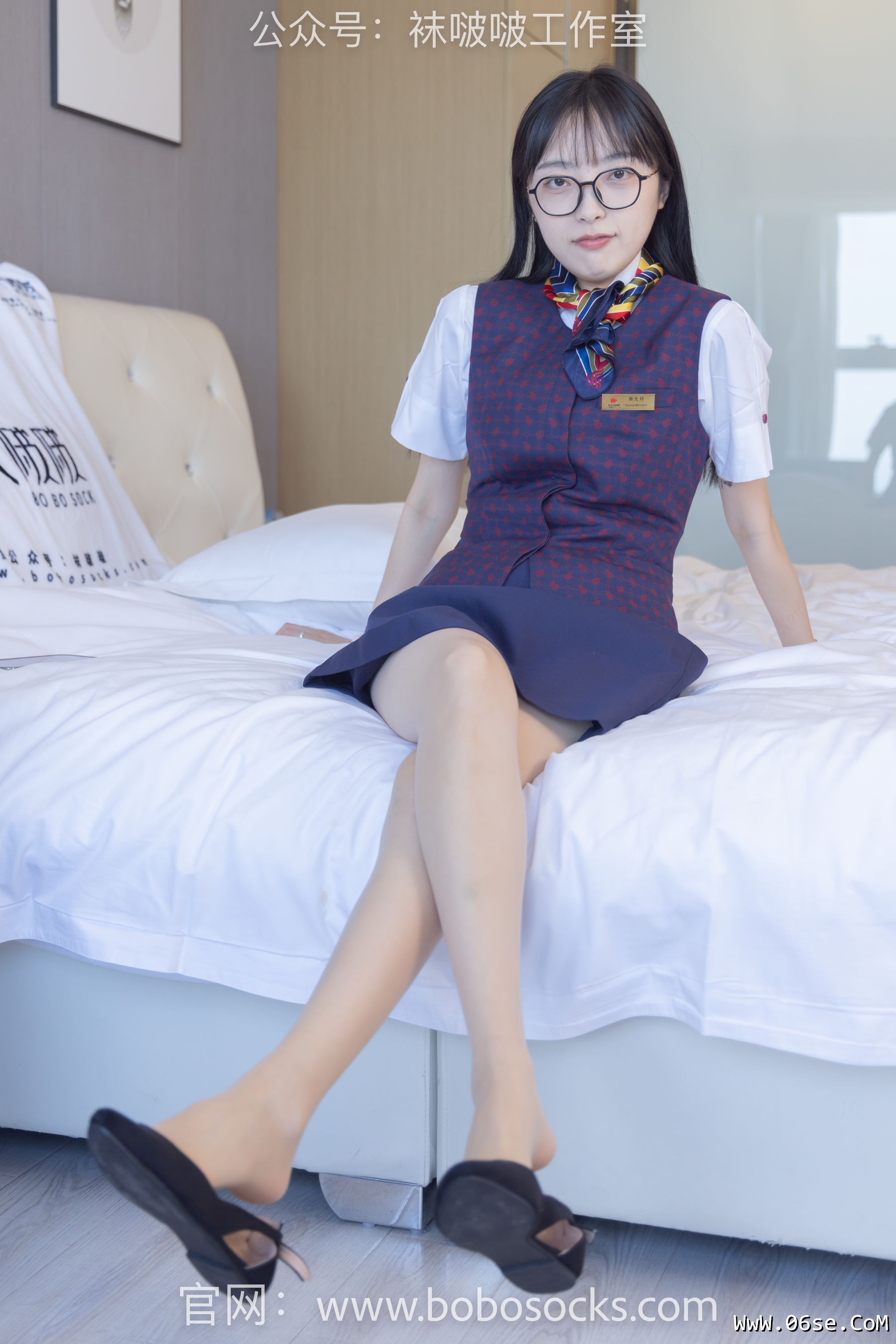 图片[35]-BoBoSocks袜啵啵 No.115 稚予-平底鞋、肉丝、空姐制服[136P]-六色网