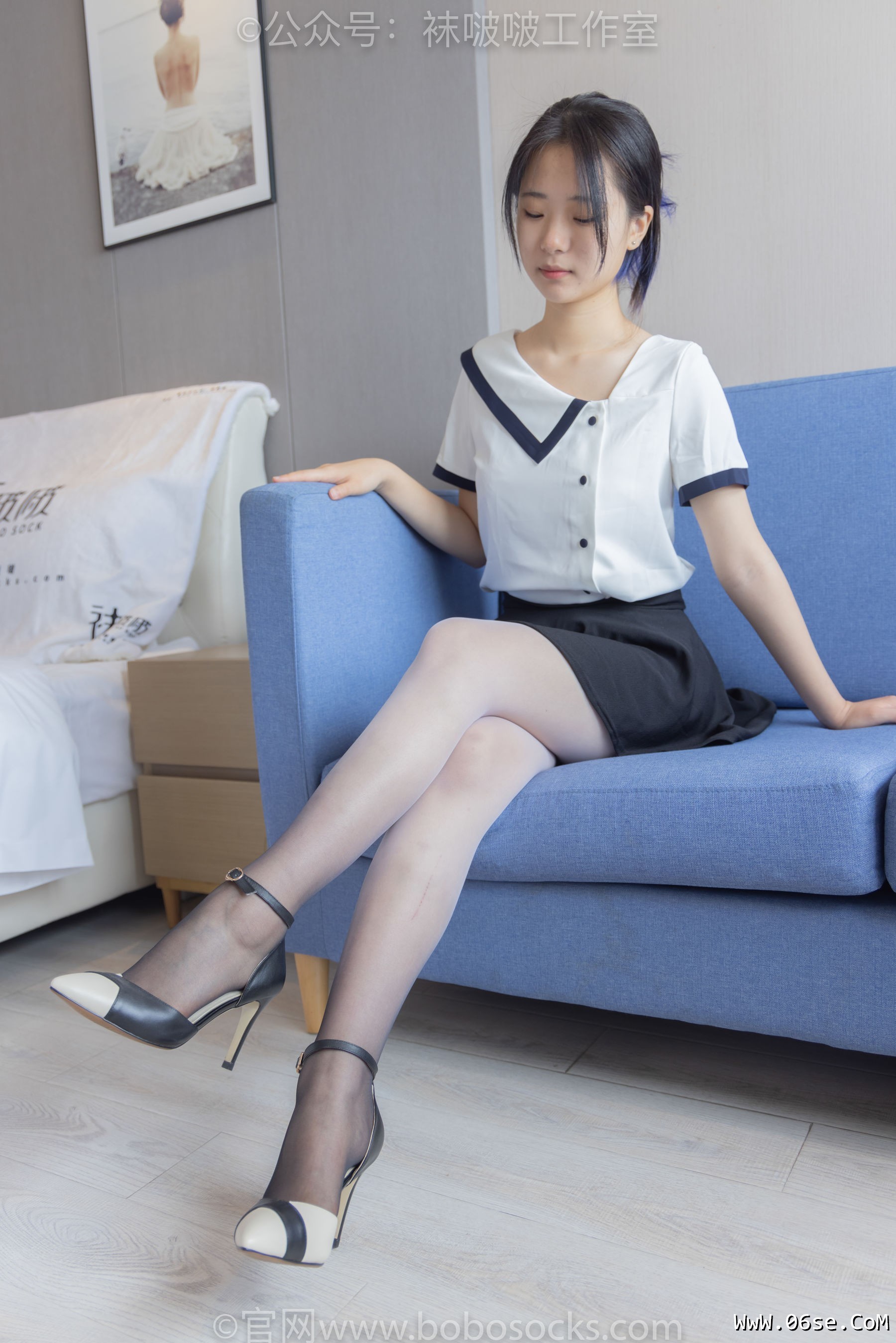 图片[23]-BoBoSocks袜啵啵 No.089 小淳-高跟鞋、黑白渐变丝袜[140P]-六色网