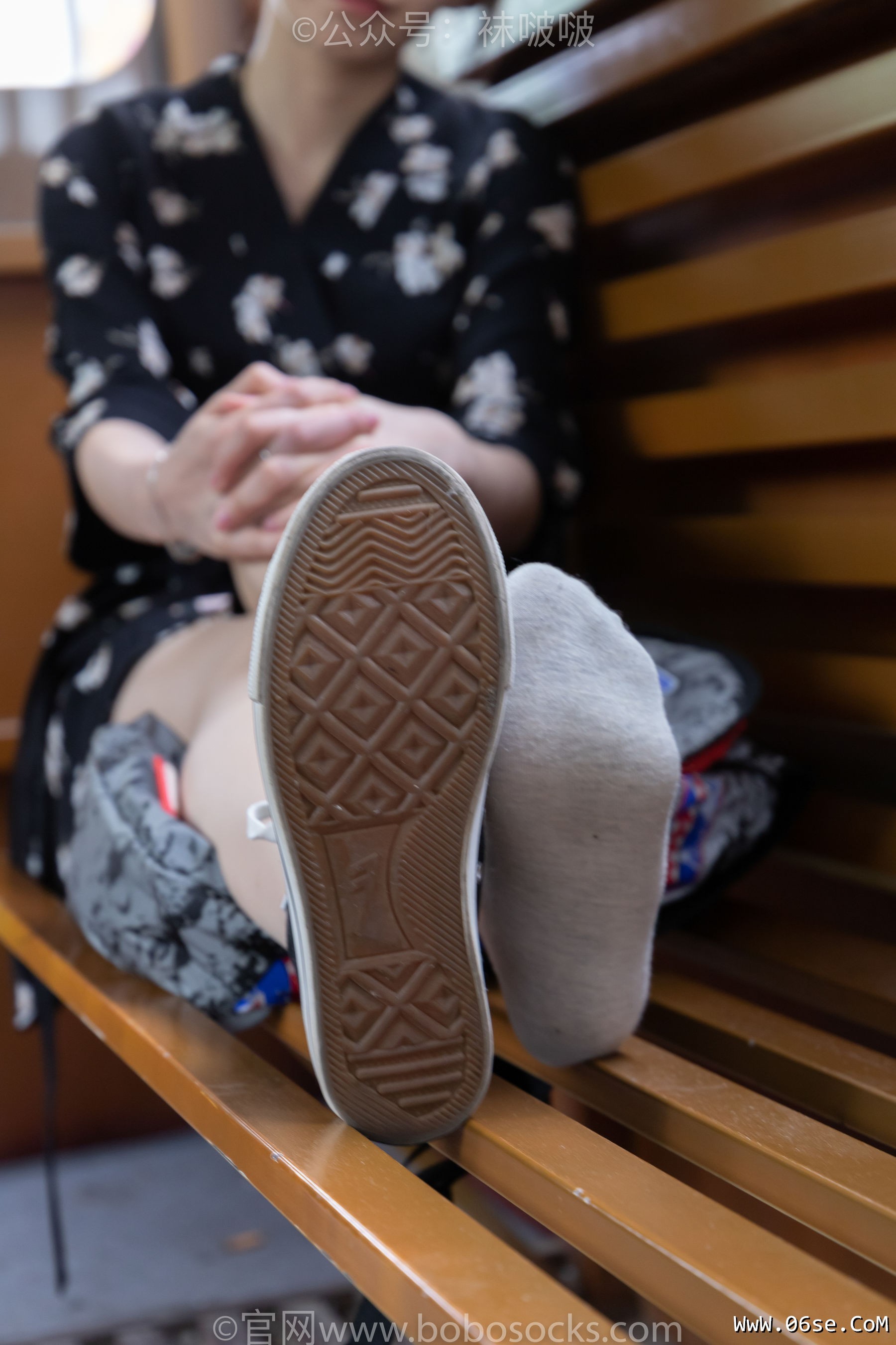 图片[53]-BoBoSocks袜啵啵 No.013 小甜豆-匡威帆布鞋、浅灰色短棉袜、肉丝[132P]-六色网