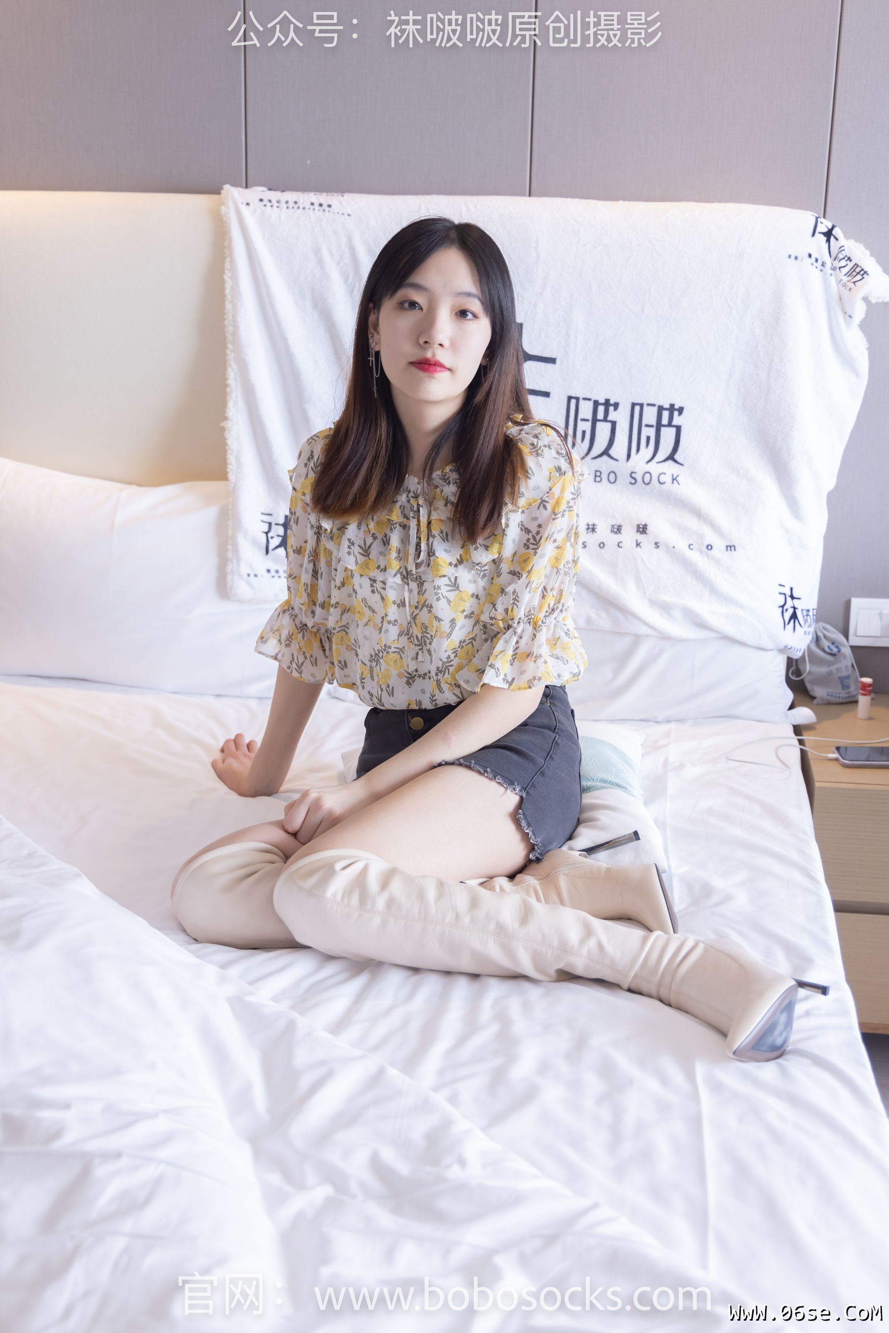 图片[165]-BoBoSocks袜啵啵 No.136 小甜豆-高跟长靴、白棉袜、裸足[200P]-六色网
