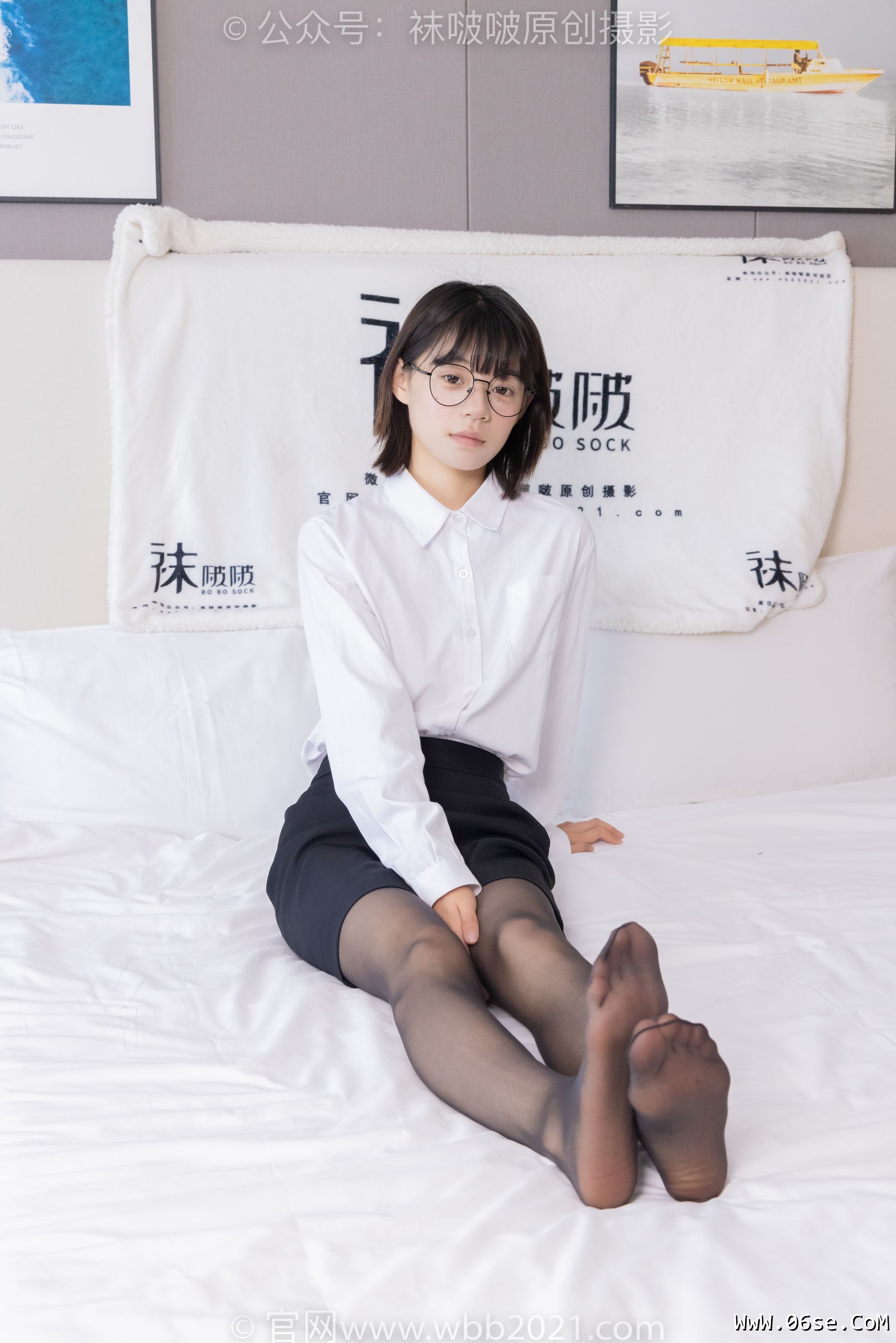 图片[111]-BoBoSocks袜啵啵 No.436 糯米 -OL制服、两双平底鞋、薄黑丝、厚肉丝[150P]-六色网