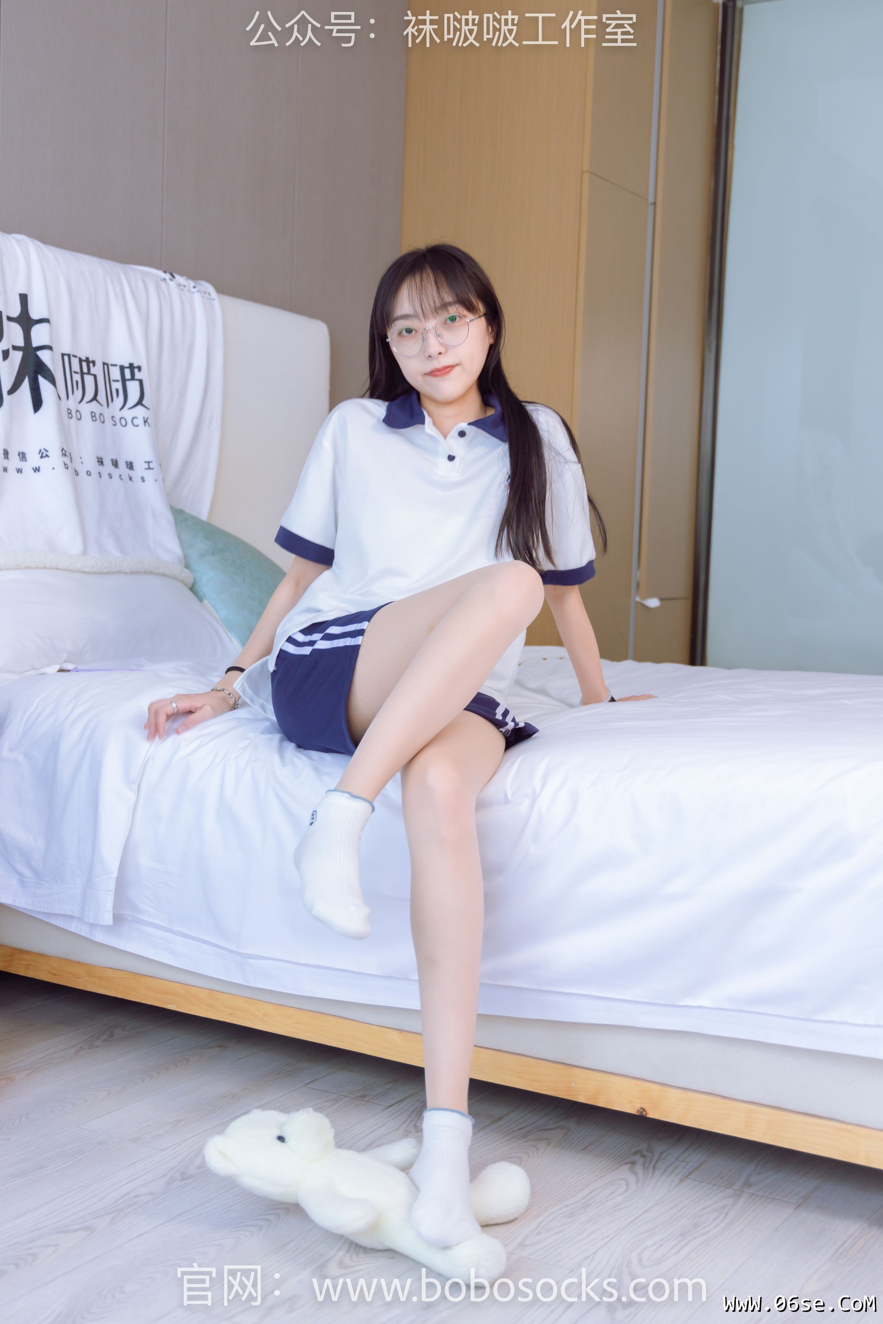 图片[114]-BoBoSocks袜啵啵 No.118 稚予-运动鞋、白棉袜、肉丝、踩小熊玩偶[140P]-六色网