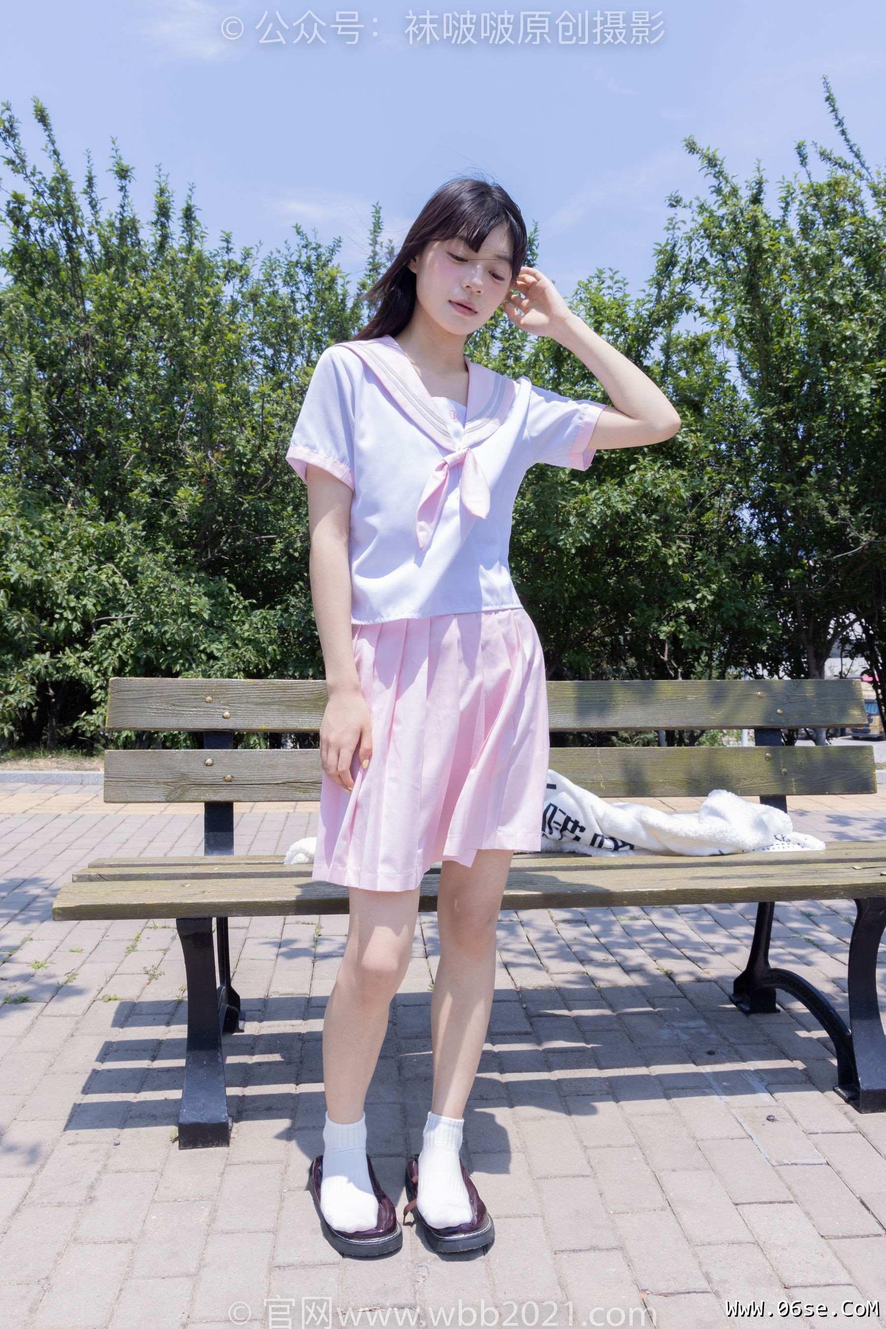 图片[48]-BoBoSocks袜啵啵 No.399 糯米 -皮鞋、白棉袜、jk制服[145P]-六色网