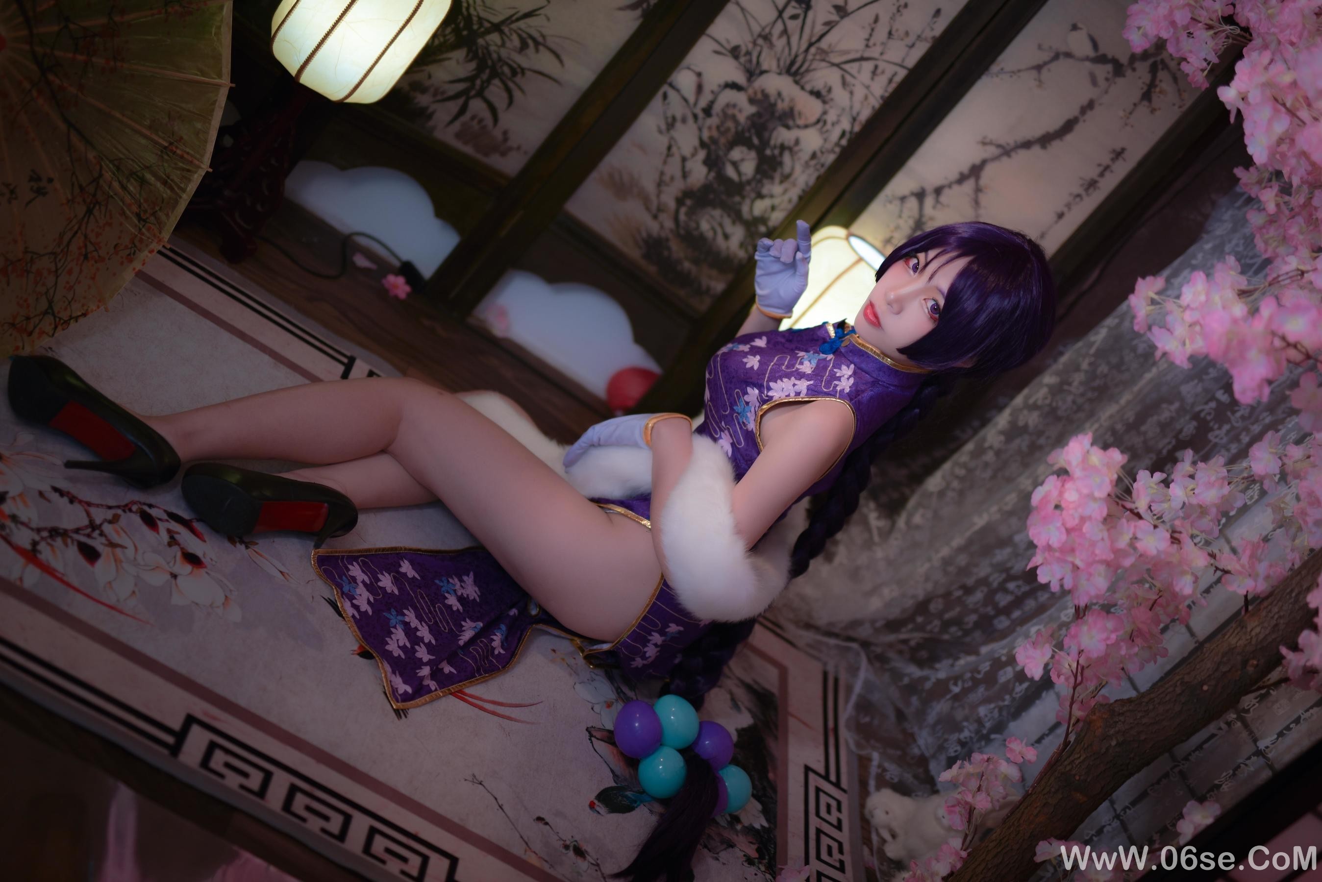 图片[13]-人气Coser二佐Nisa Fate奶光旗袍[20P]-六色网