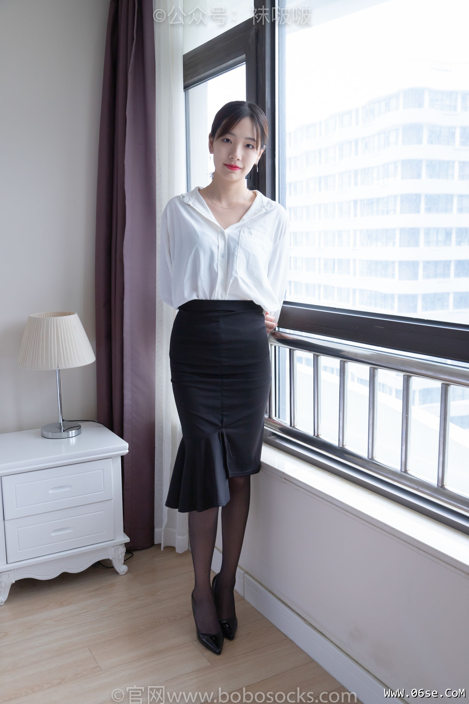图片[5]-BoBoSocks袜啵啵 No.017 小甜豆-OL制服、高跟鞋、黑丝[131P]-六色网