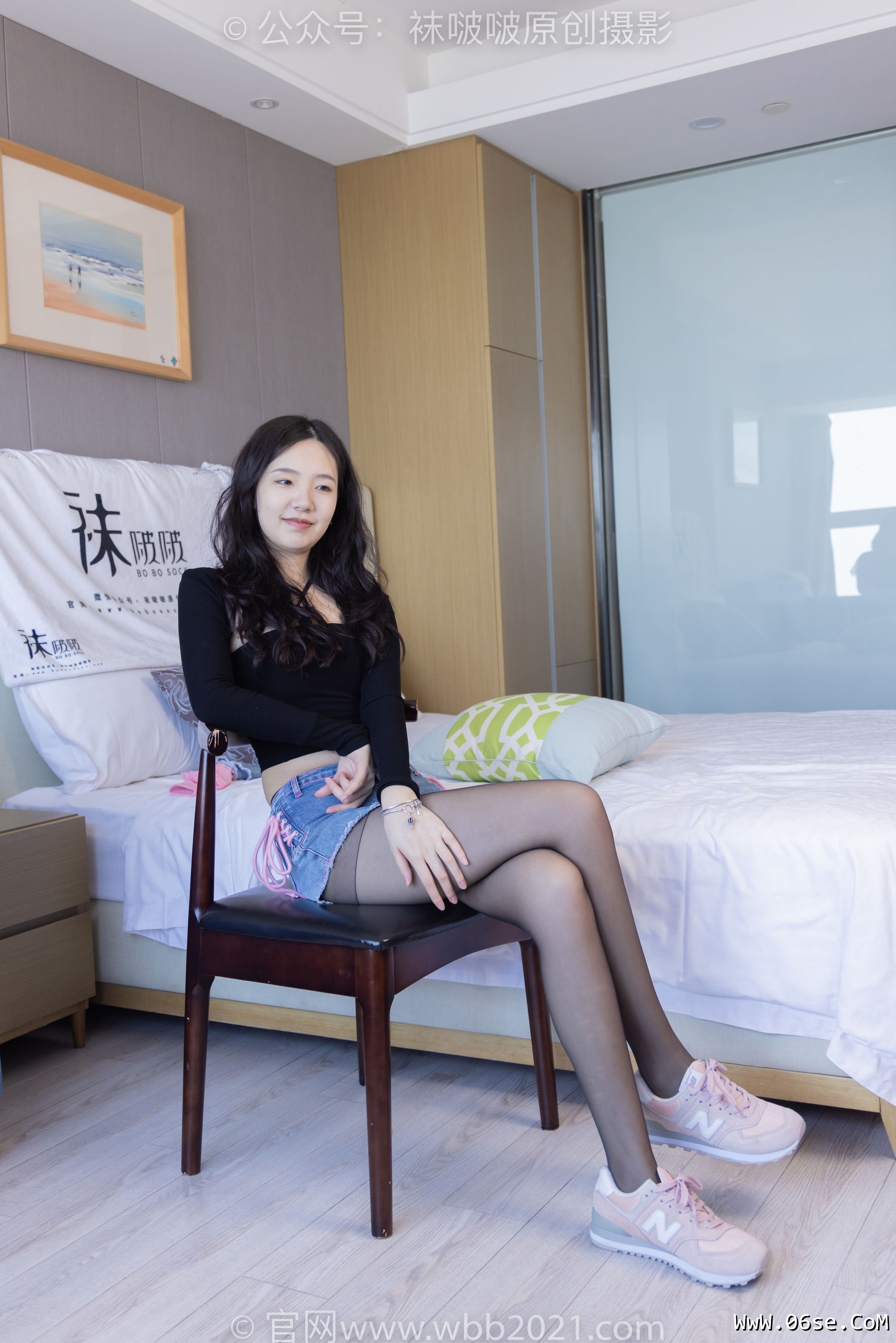 图片[23]-BoBoSocks袜啵啵 No.317 小甜豆 -运动鞋、可拆卸牛仔裤、粉色棉袜、黑丝、裤里丝[140P]-六色网