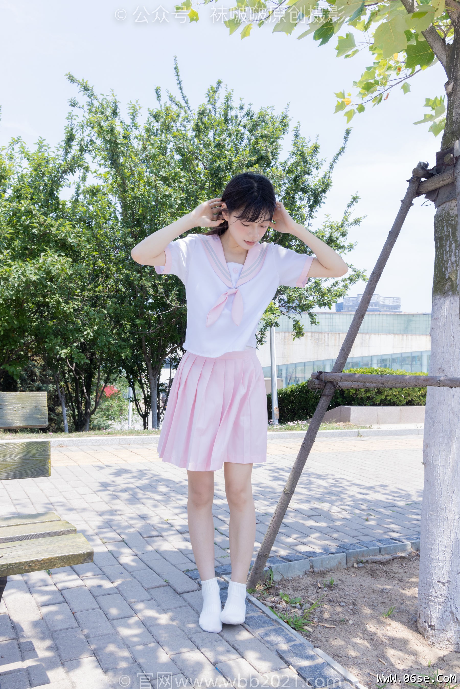 图片[120]-BoBoSocks袜啵啵 No.399 糯米 -皮鞋、白棉袜、jk制服[145P]-六色网