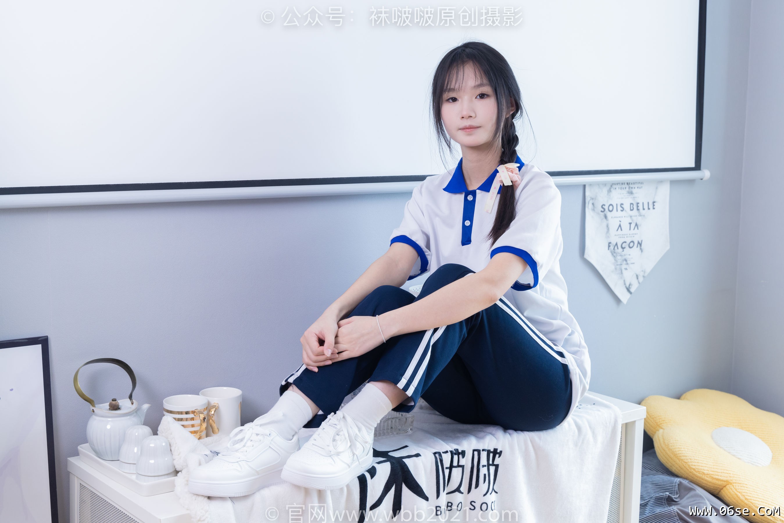 图片[140]-BoBoSocks袜啵啵 No.366 甜甜圈 -三双板鞋、白棉袜、短白丝[150P]-六色网