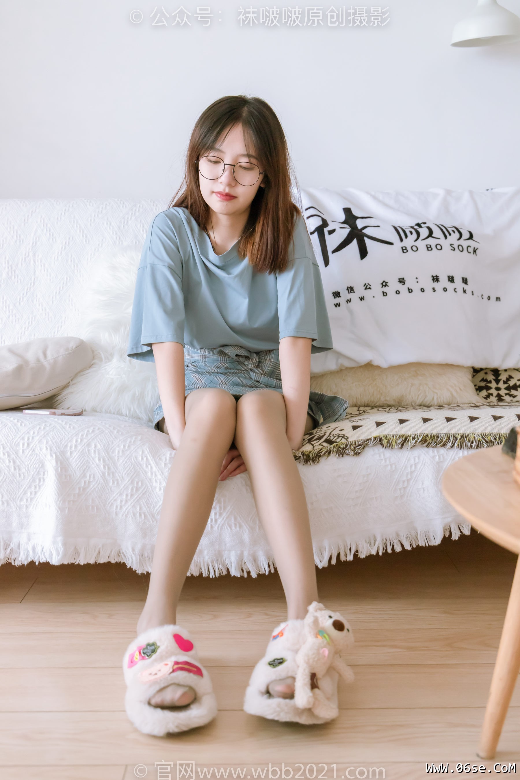 图片[131]-BoBoSocks袜啵啵 No.239 小甜豆-棉拖鞋、灰丝、裸足[140P]-六色网