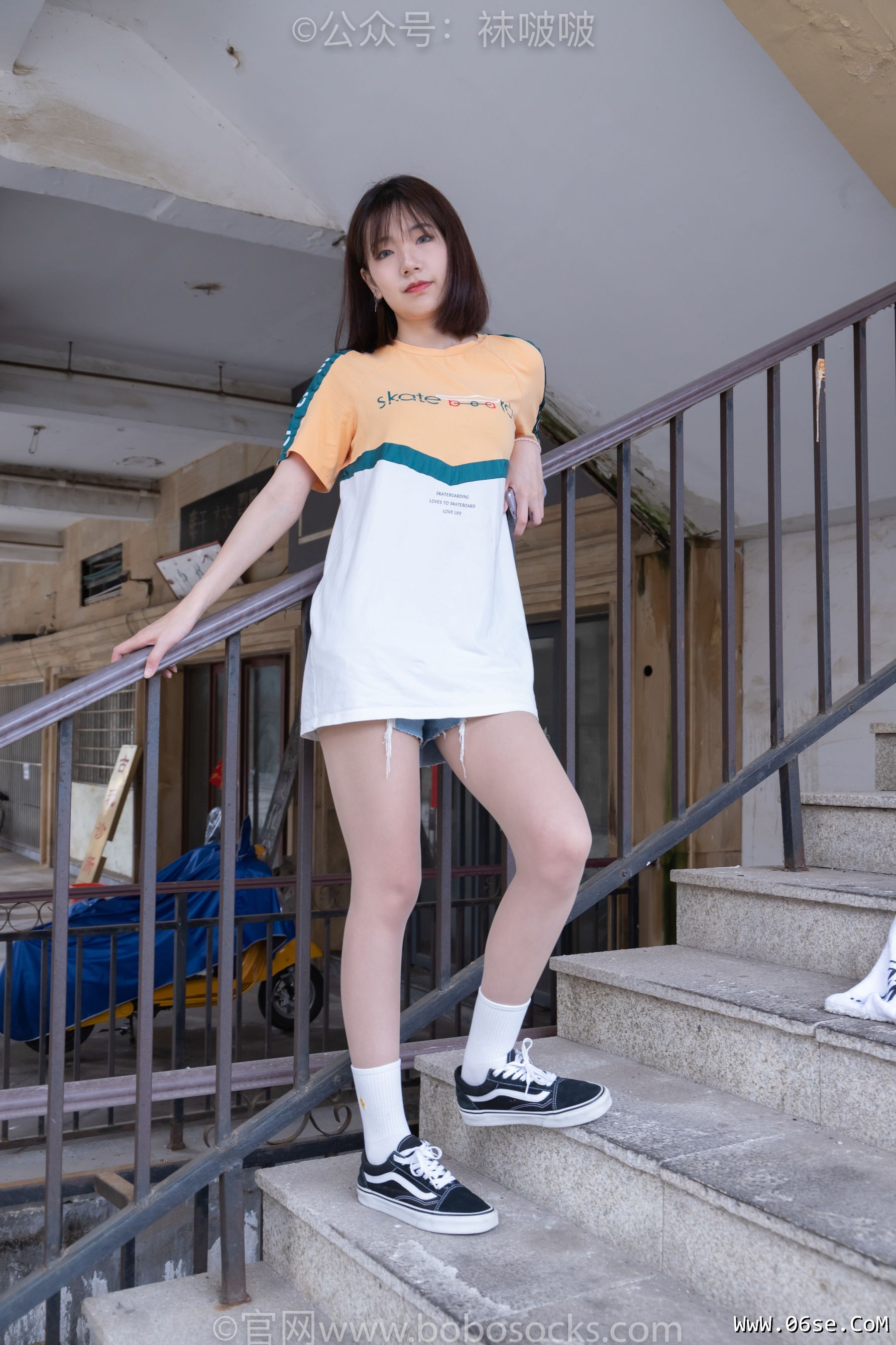 图片[9]-BoBoSocks袜啵啵 No.069 小甜豆-vans板鞋、白棉袜、肉丝[135P]-六色网