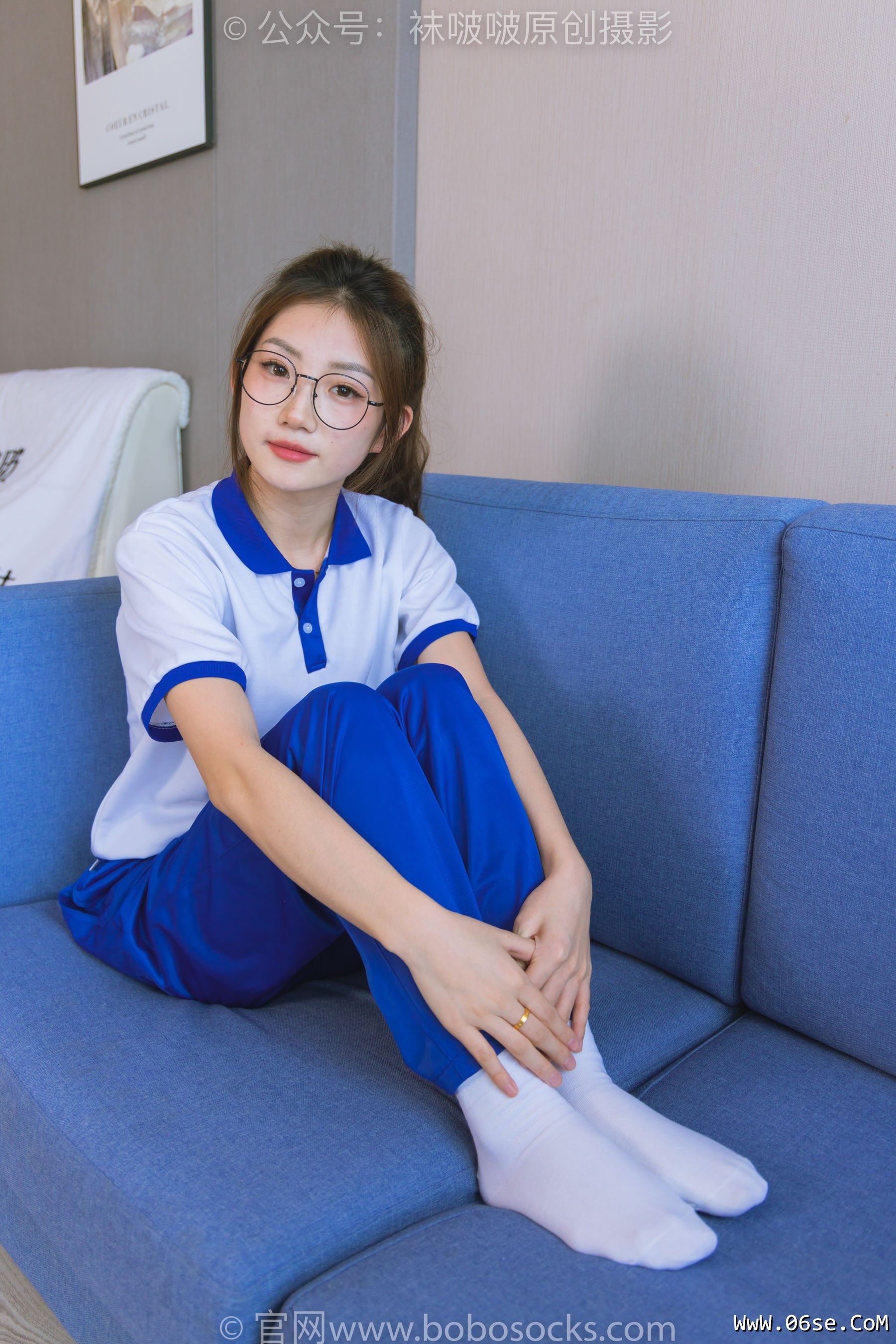 图片[106]-BoBoSocks袜啵啵 No.193 小沫-贝壳头板鞋、白棉袜、肉丝、校服裤里丝[140P]-六色网