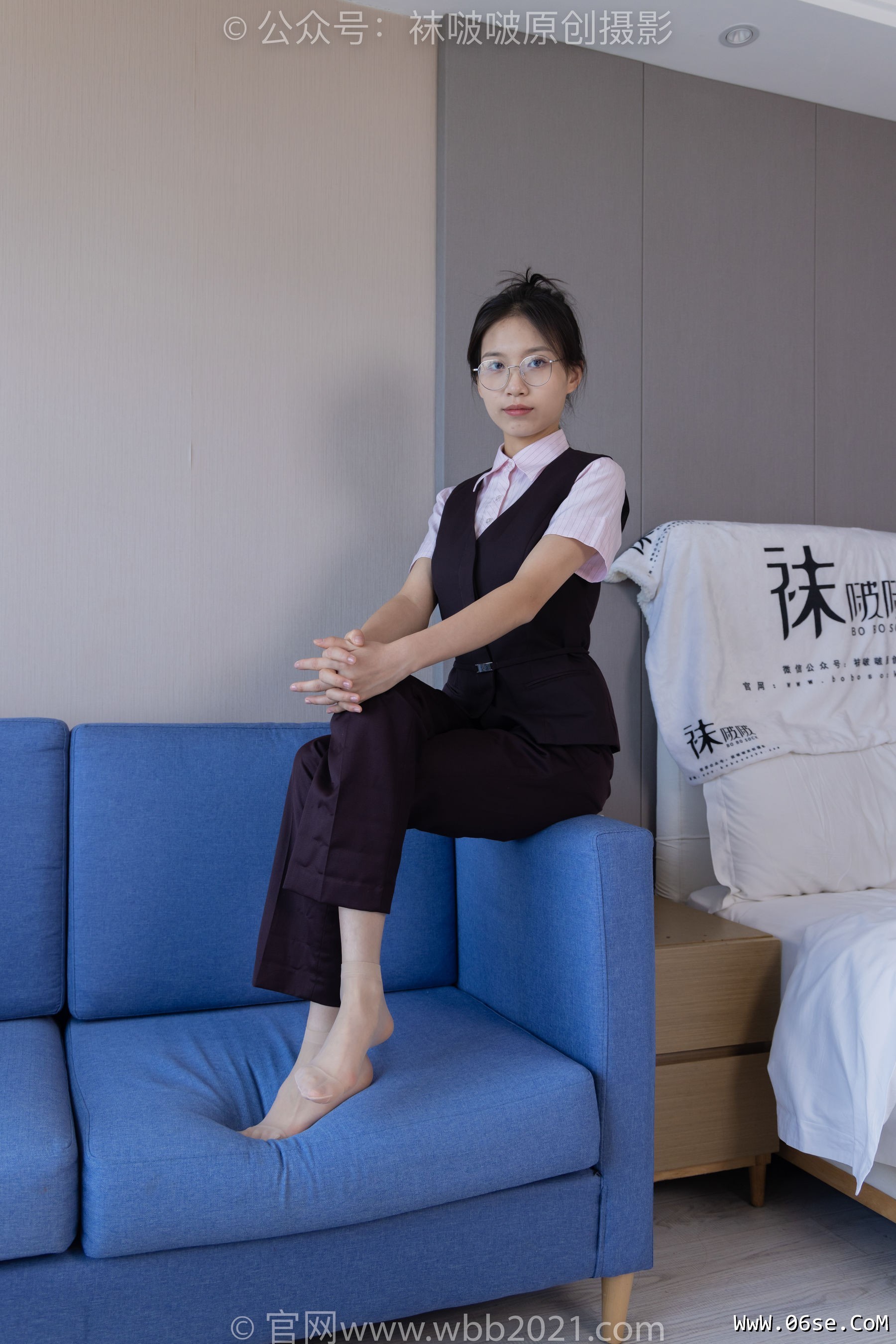 图片[109]-BoBoSocks袜啵啵 No.271 芝士 -平底鞋、短肉丝、银行制服[146P]-六色网